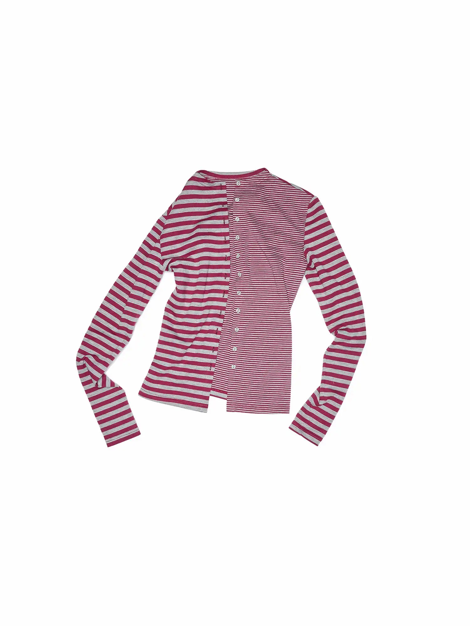Y2K Stripe Knit Fitted Crop Long Sleeve Cardigan