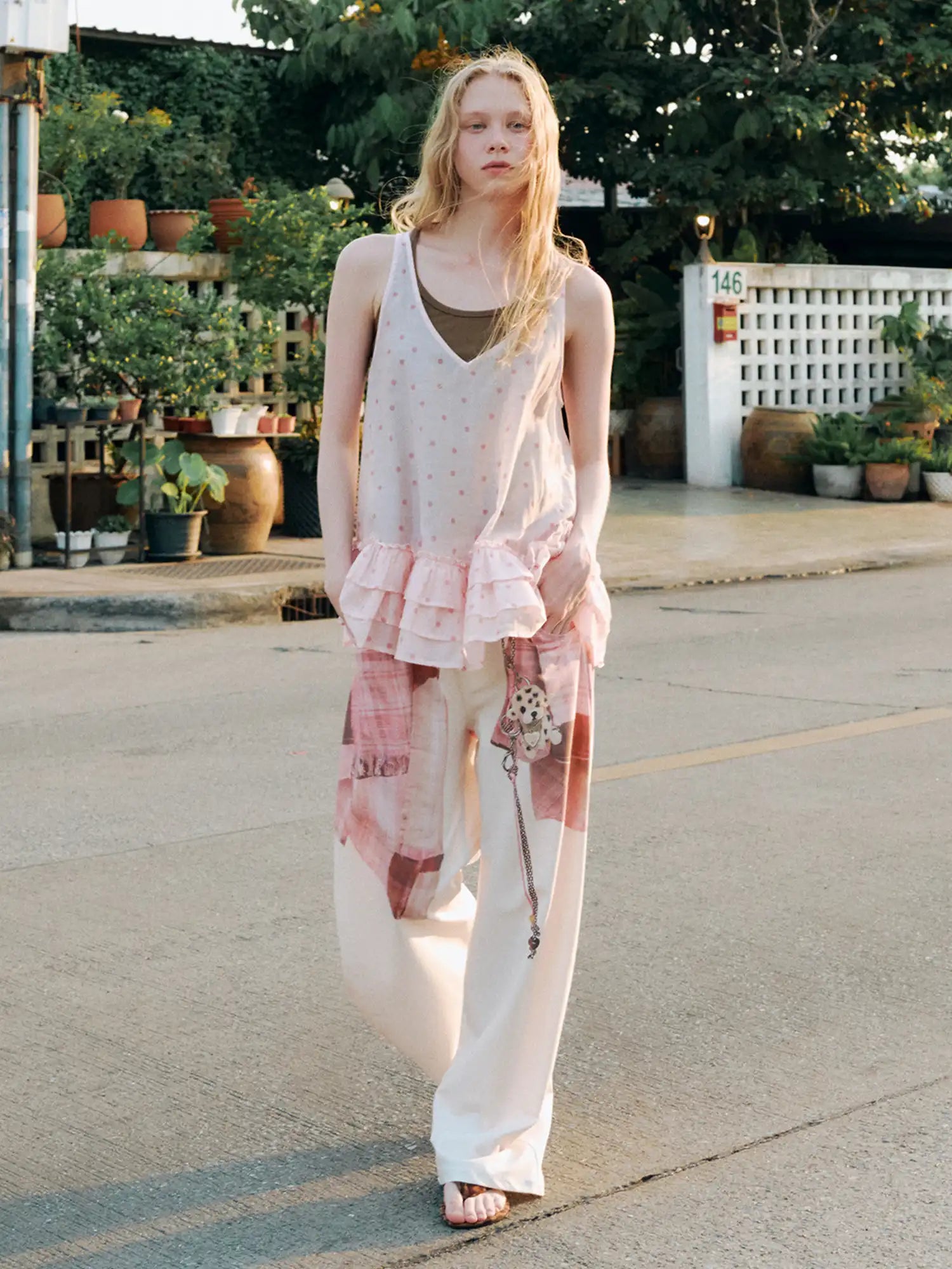 Outtheblue Y2K Puppy Wide-Leg Palazzo Pants | Canton Collective