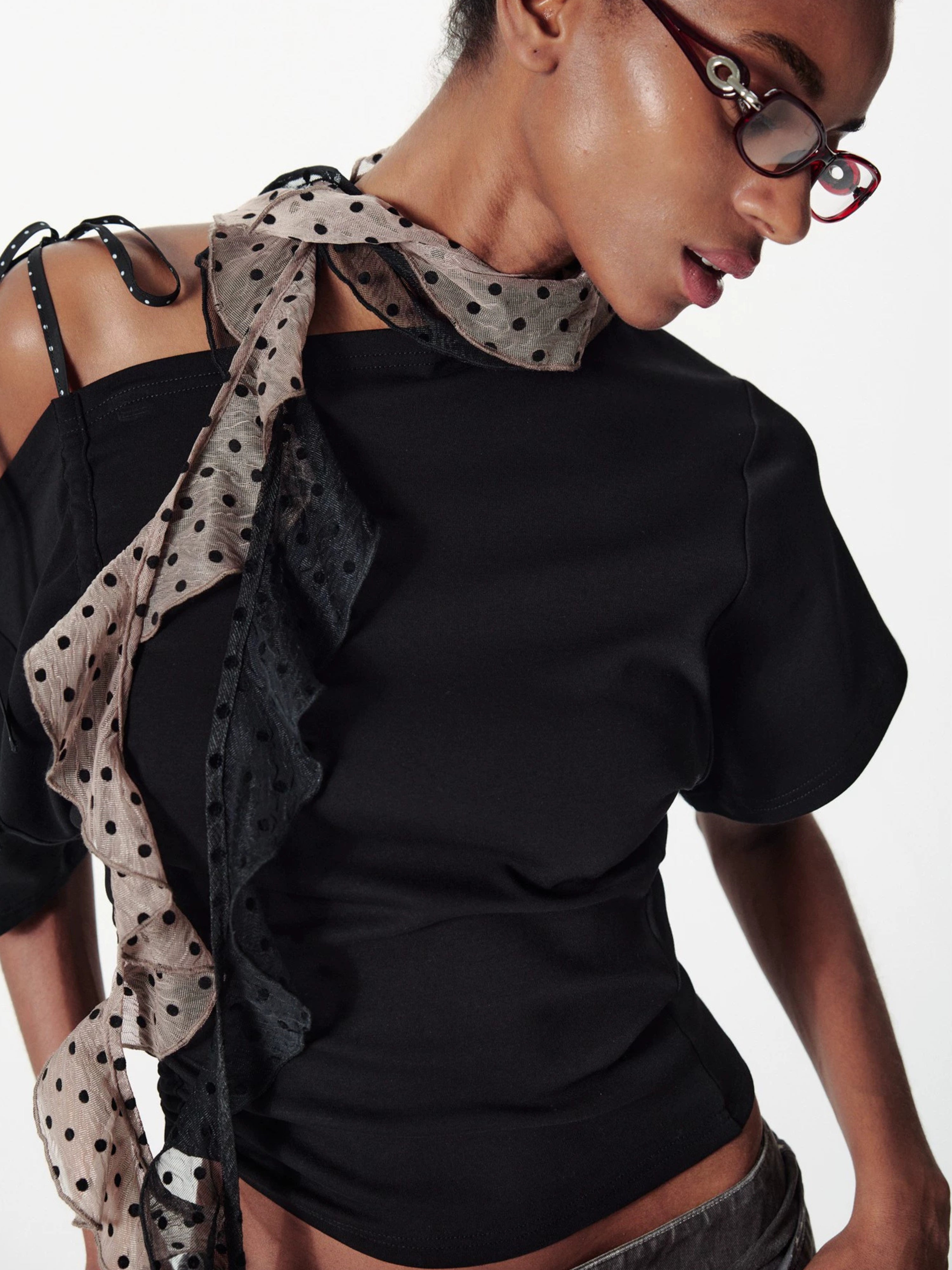 レタスドットメッシュネクタイ