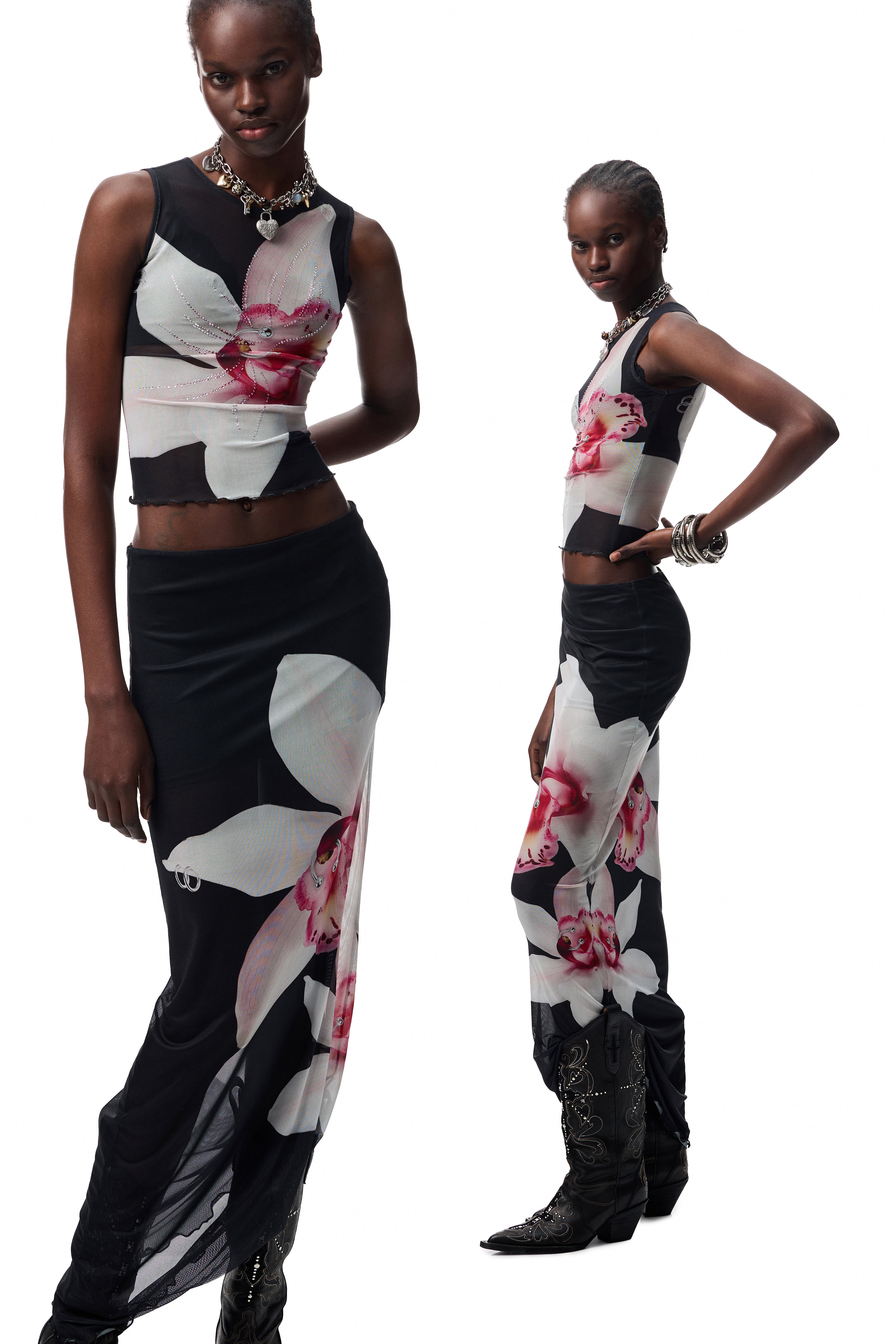 Island Pulse Mesh Skirt