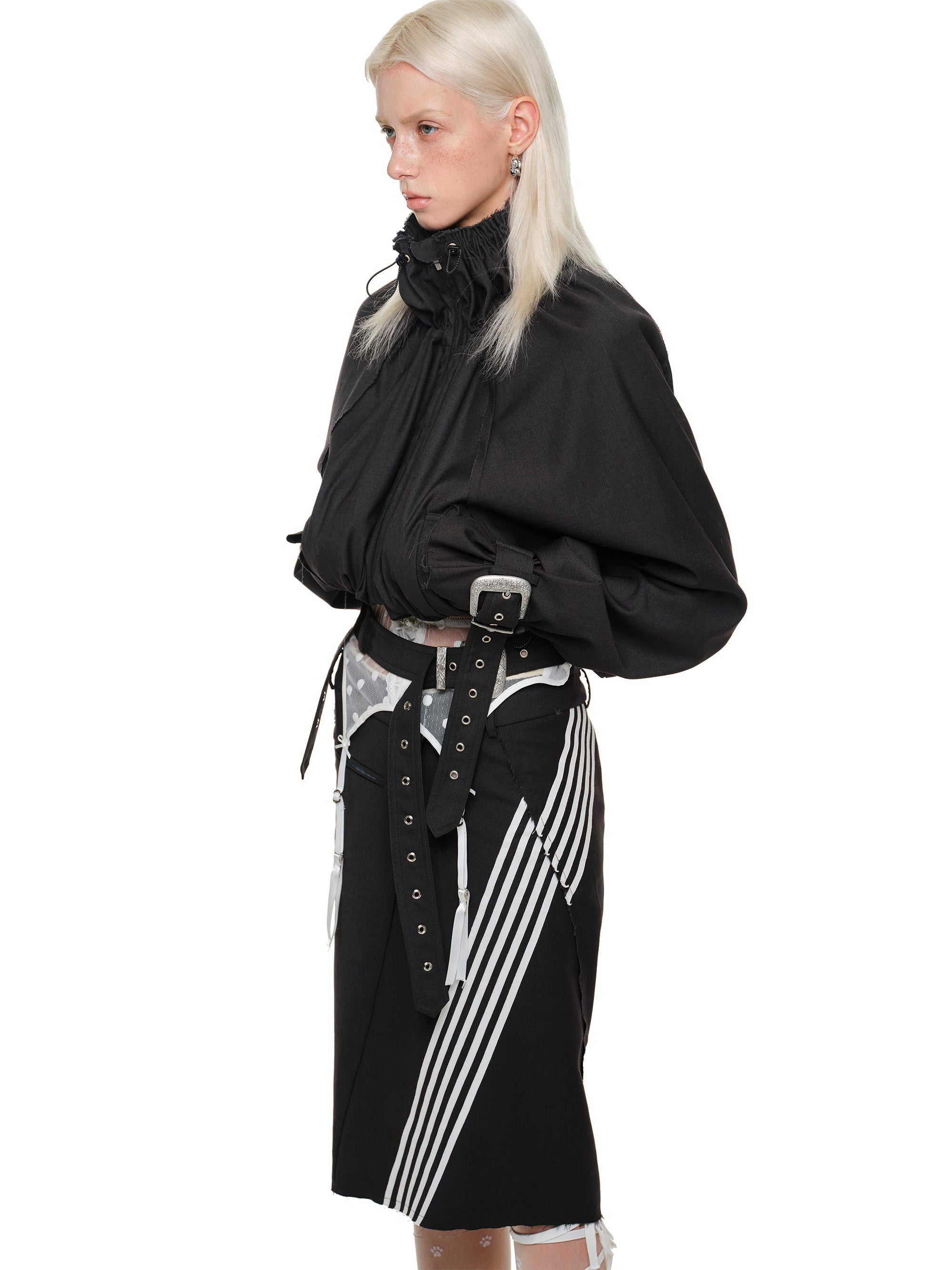 Balloon Hem Cropped Jacket