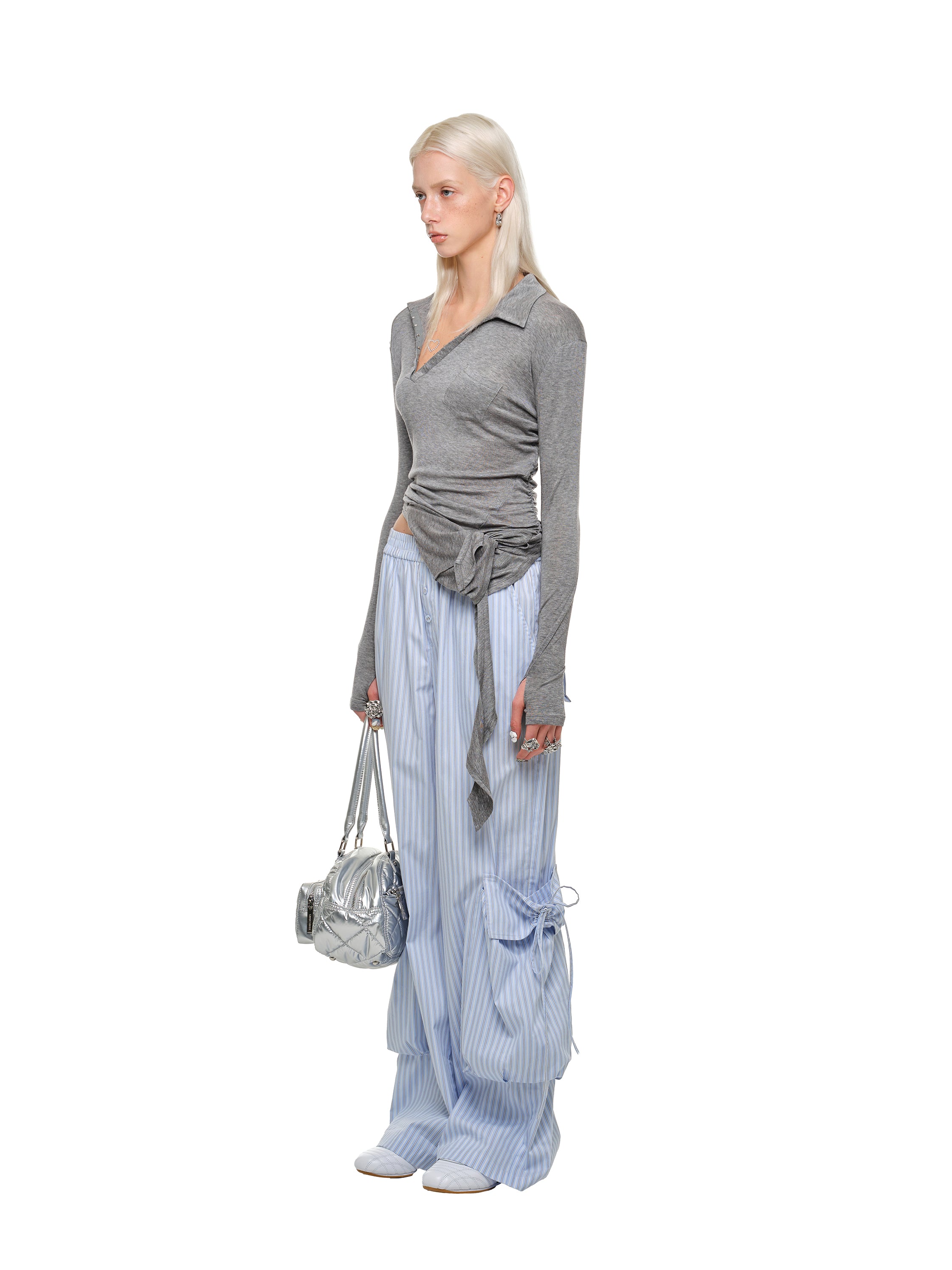Ruched Layer Polo