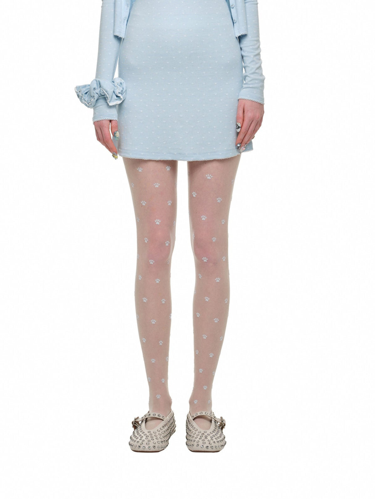 Paw Dot Sculpt Tights