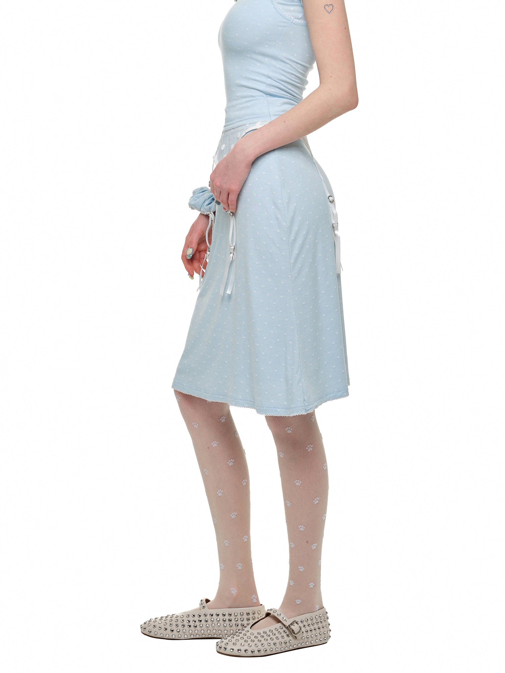 Paw Print Lace Skirt