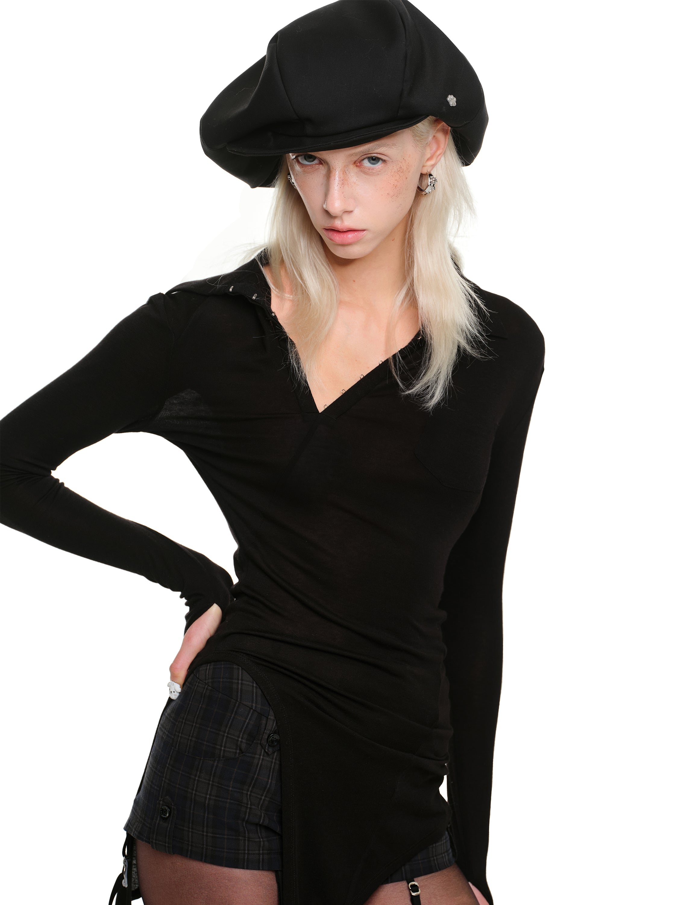 Ruched Layer Polo