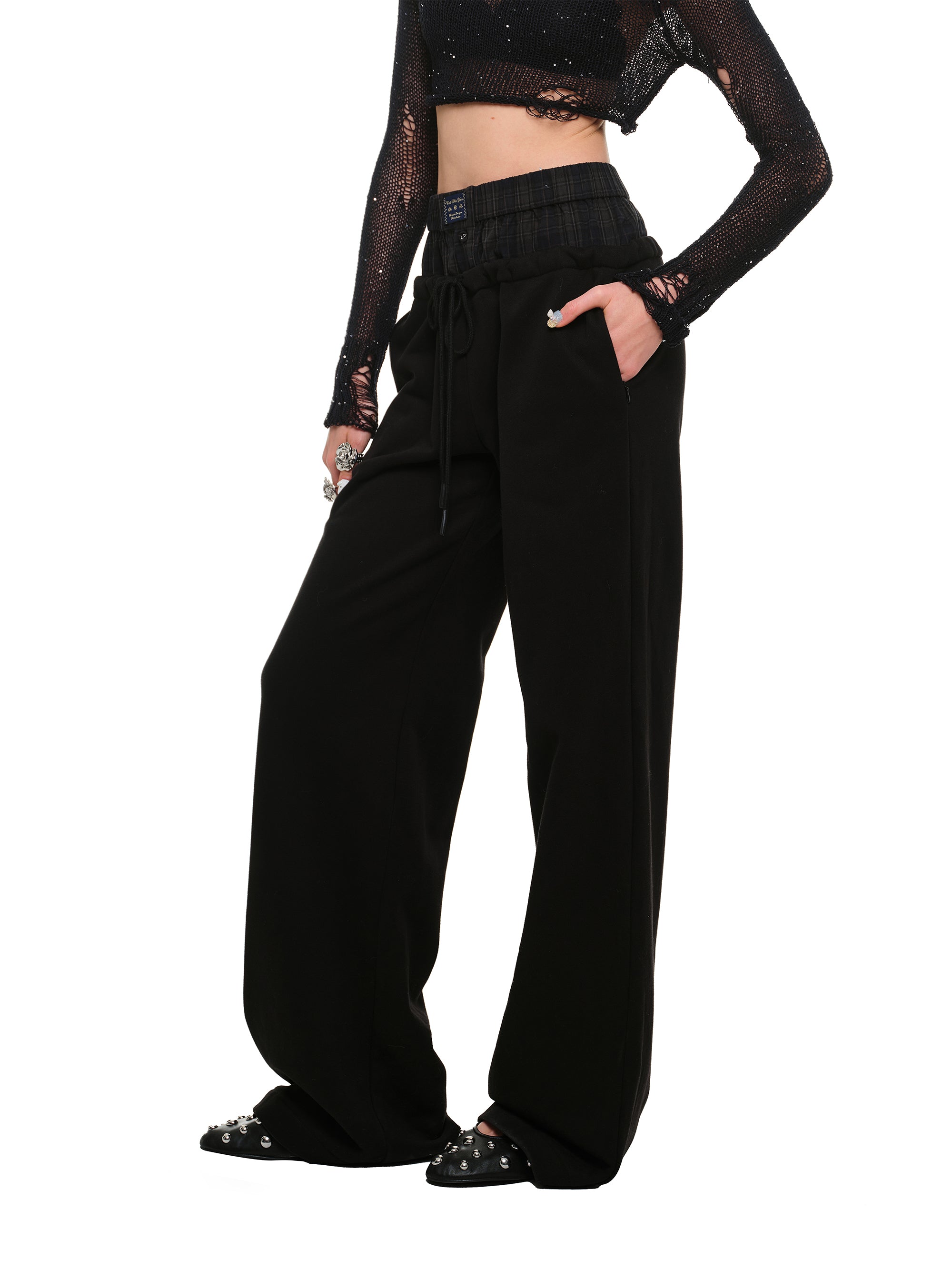 Layered Detail Casual Sweatpants