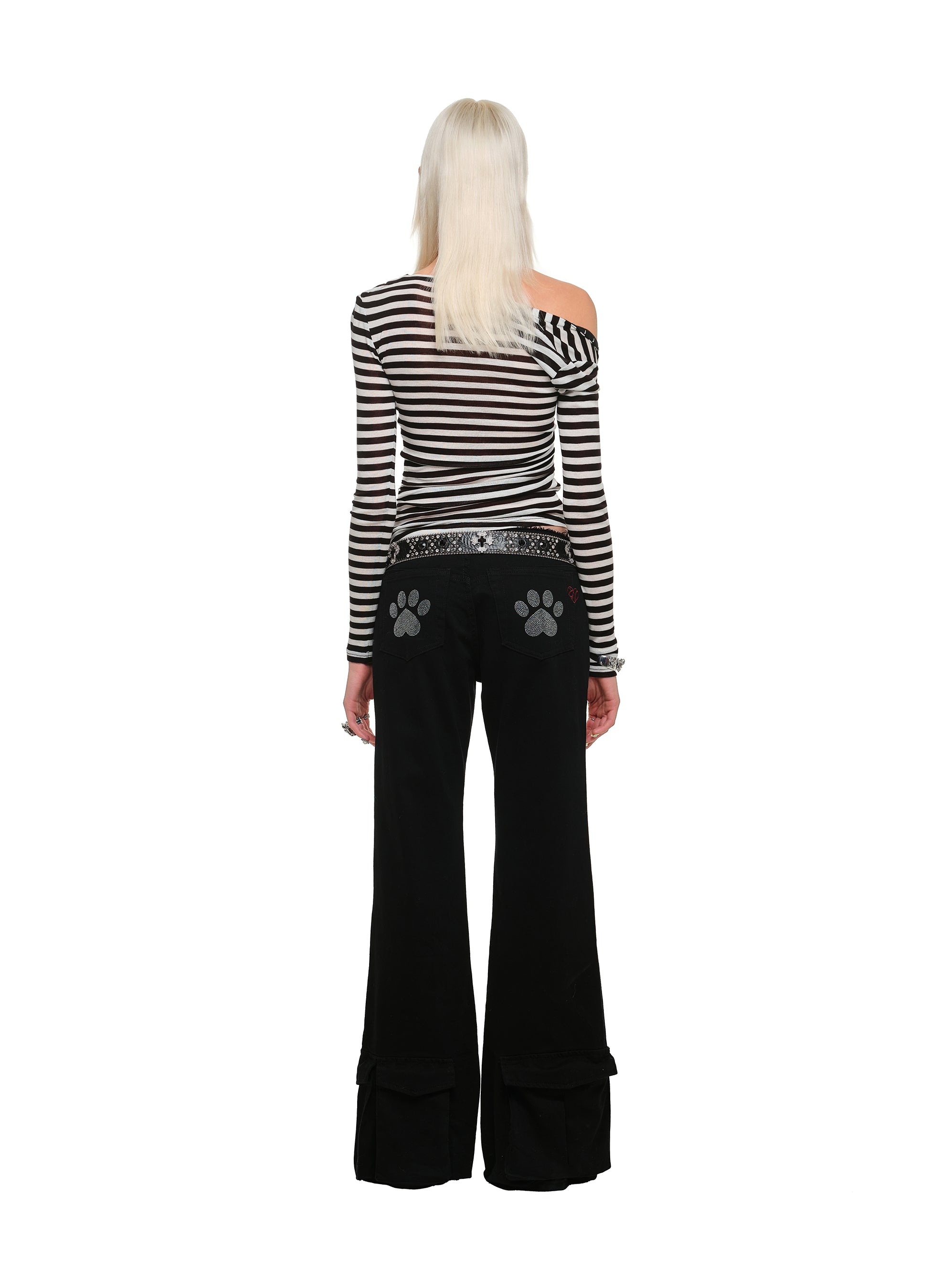Asymmetric Buckle Shoulder Top