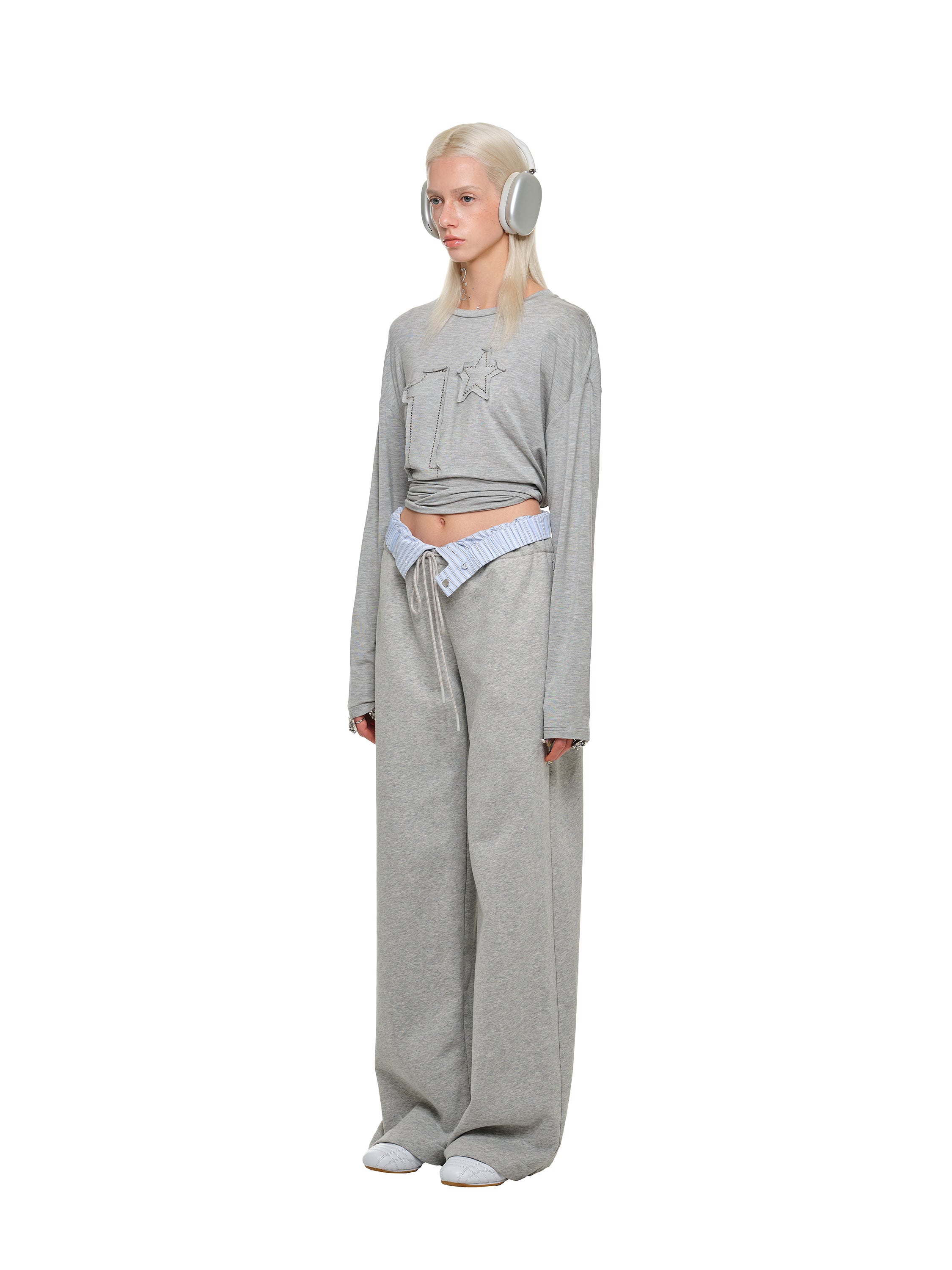 Layered Detail Casual Sweatpants