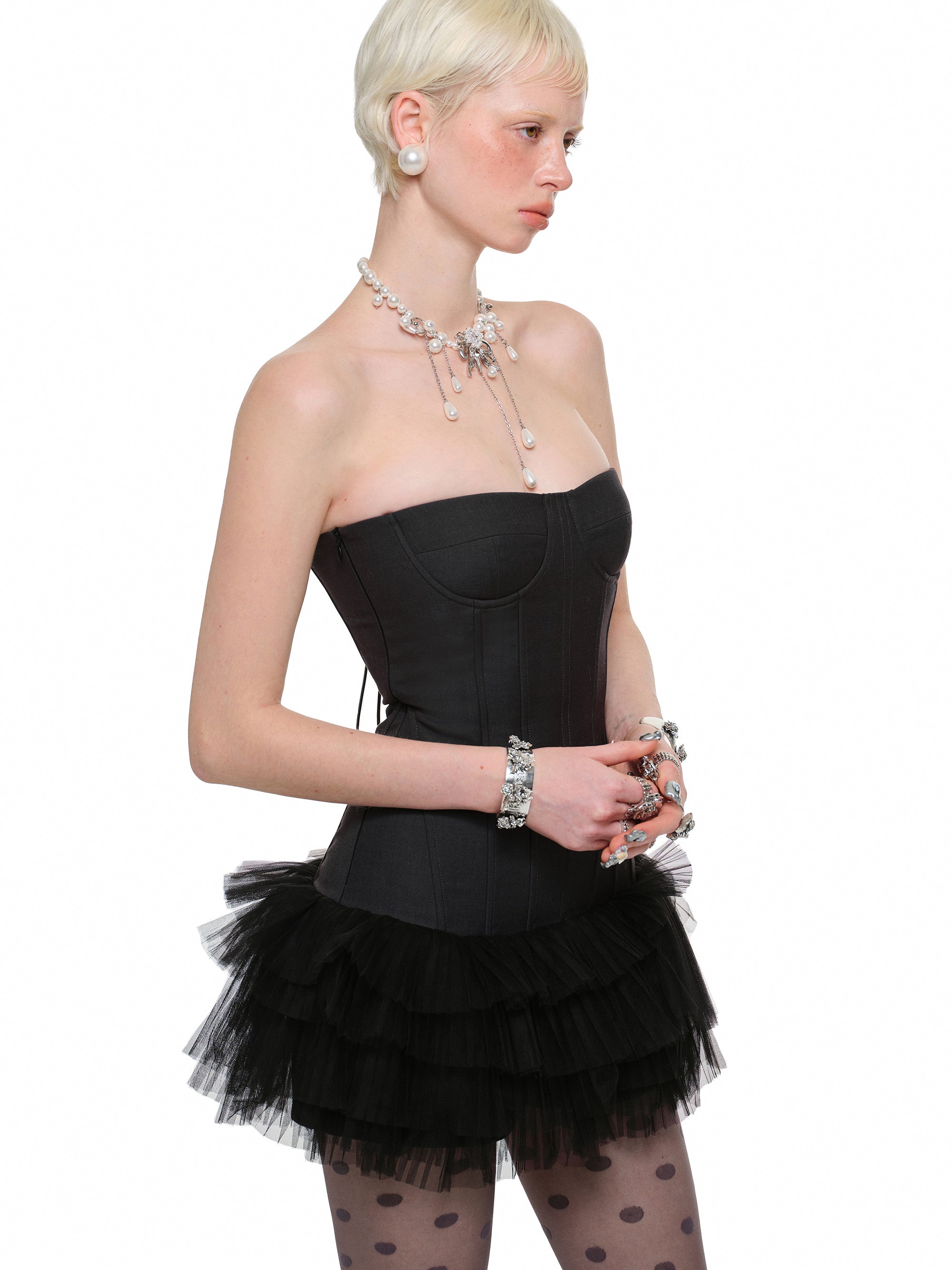 Boned Bustier Tulle Skirt
