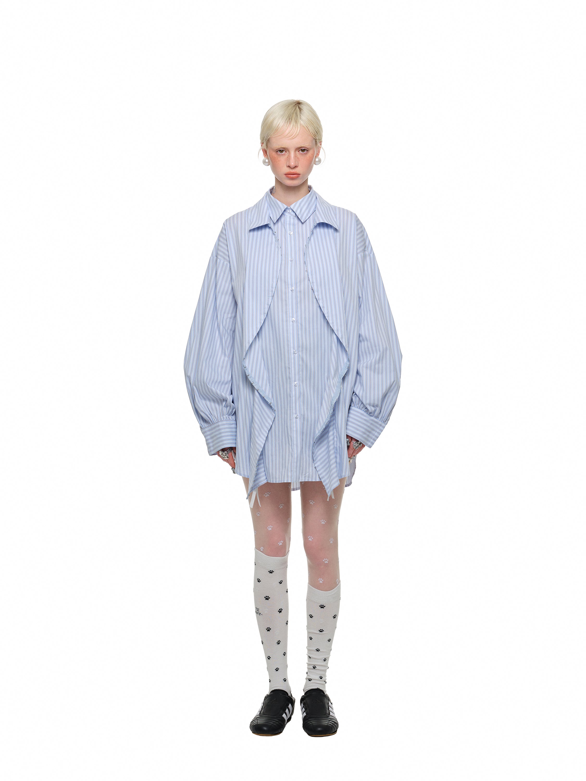 Oversized Layered Stripe Shirt