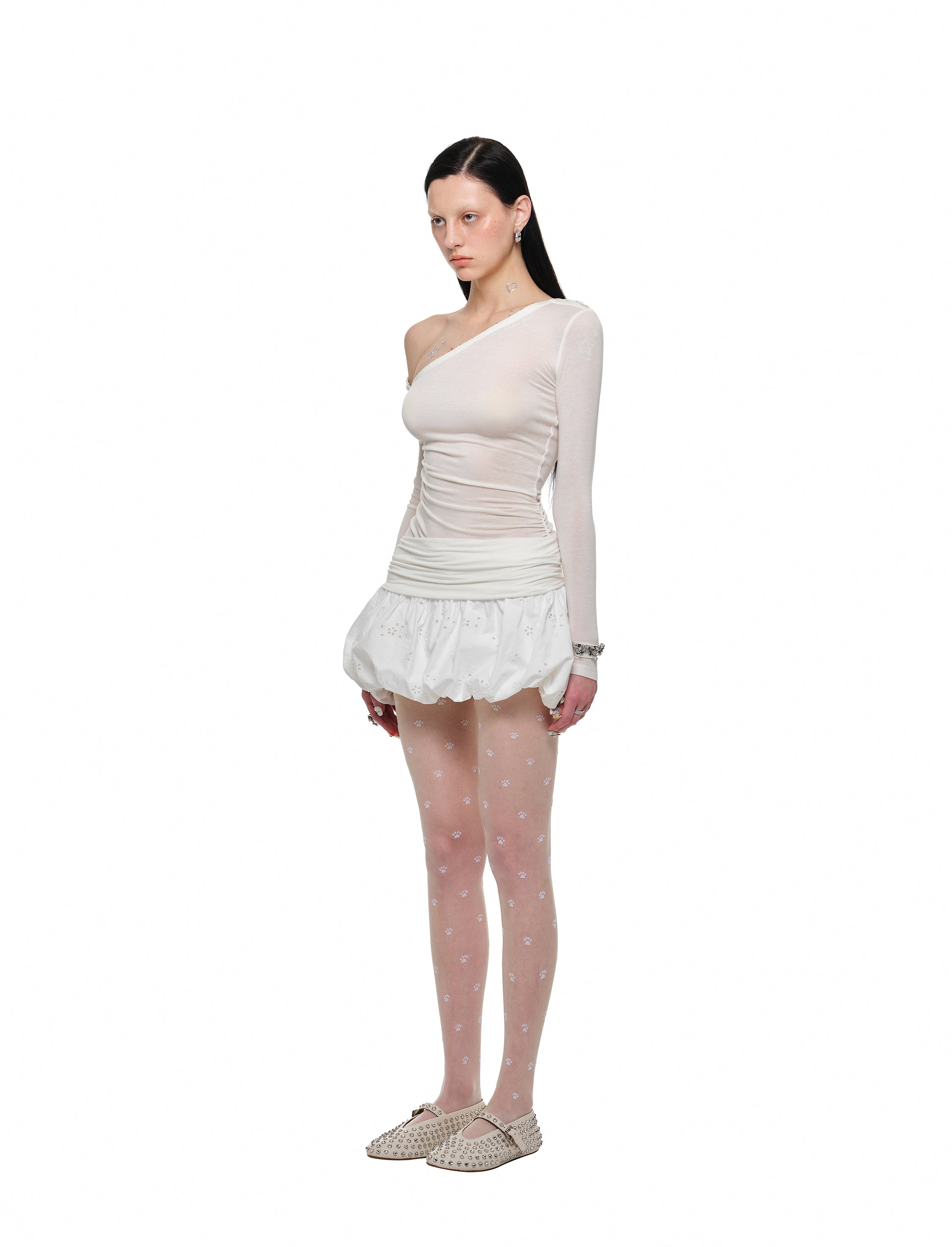 Jacquard Bubble Mini Skirt
