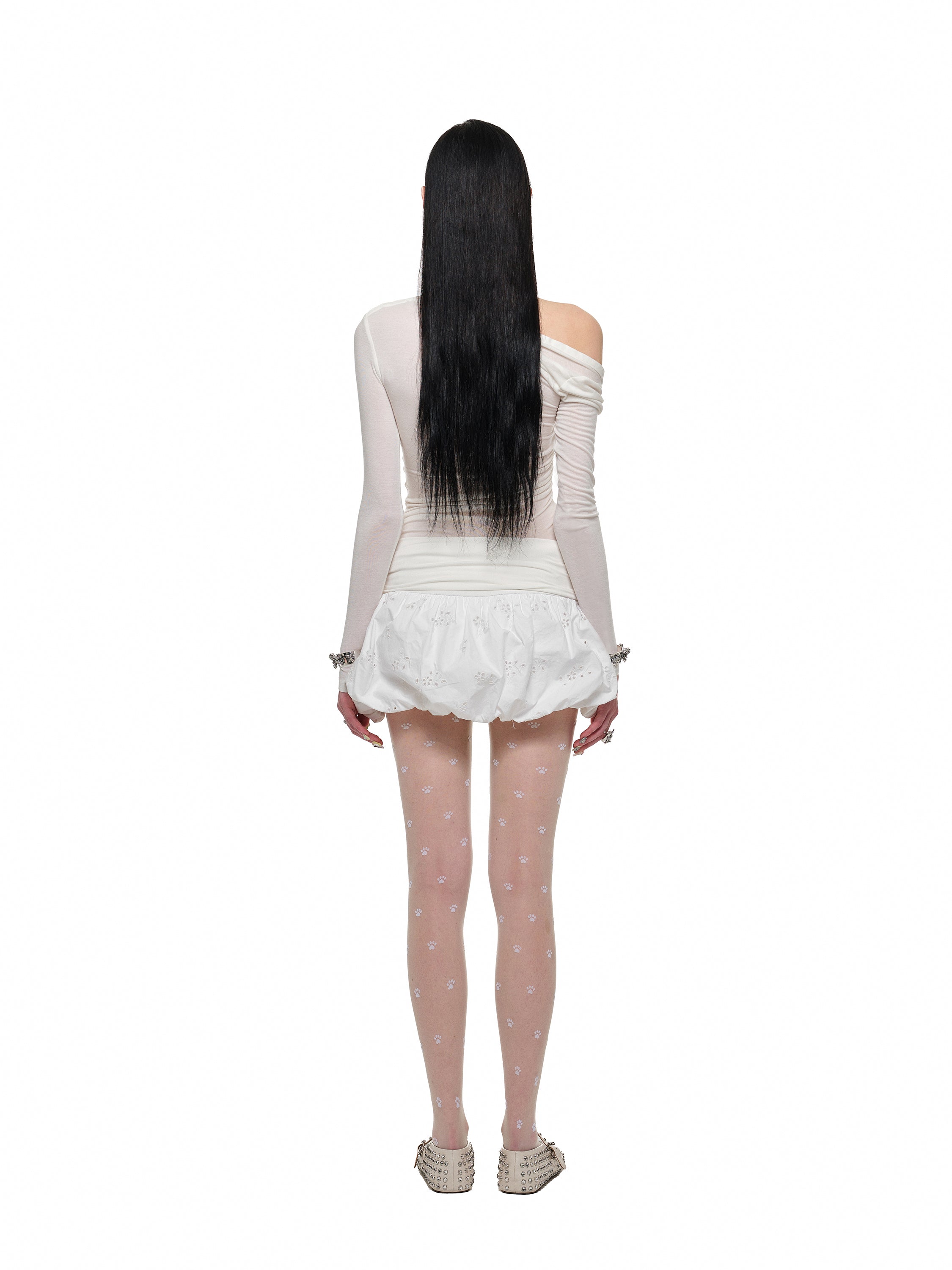 Jacquard Bubble Mini Skirt