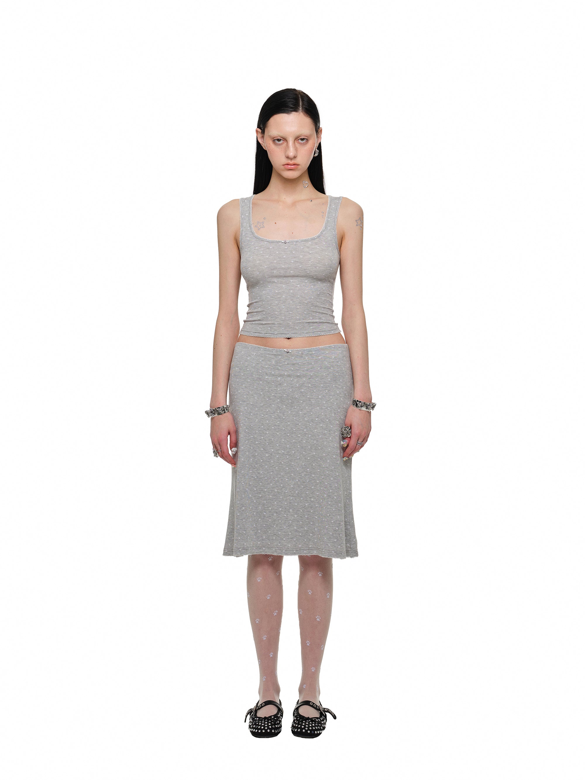 Paw Print Lace Skirt