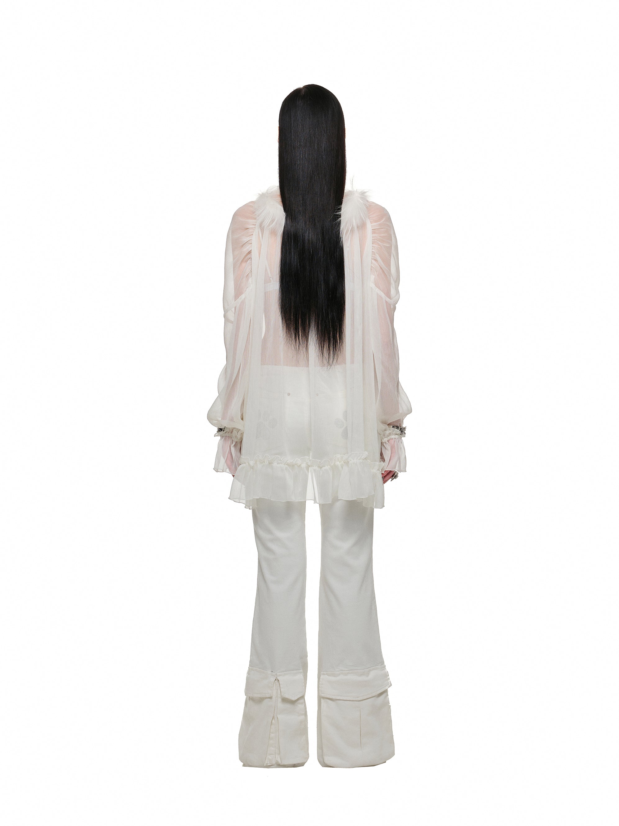 Cloudlight Sheer Tie Blouse