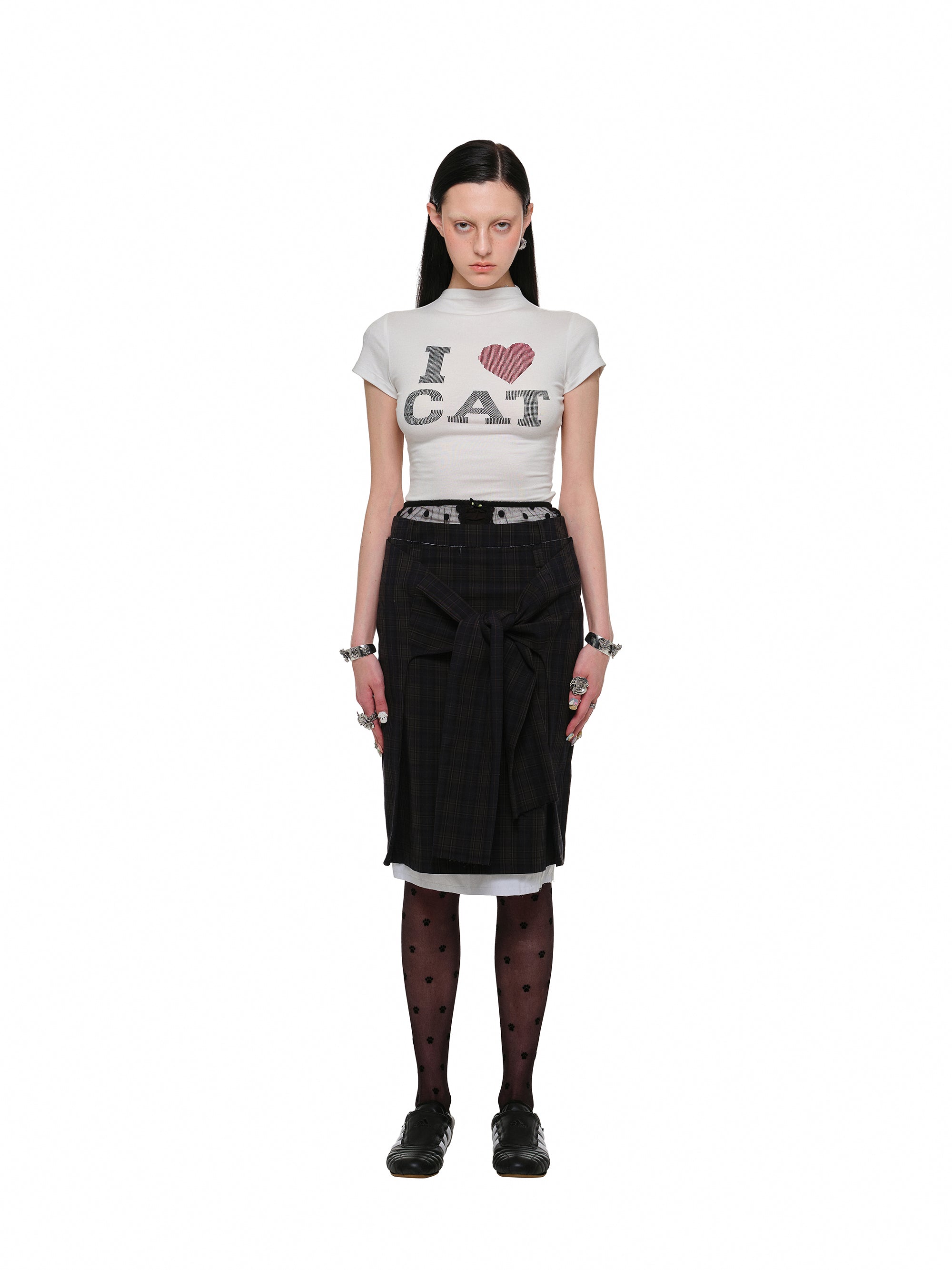 Commuter Plaid Tie Skirt