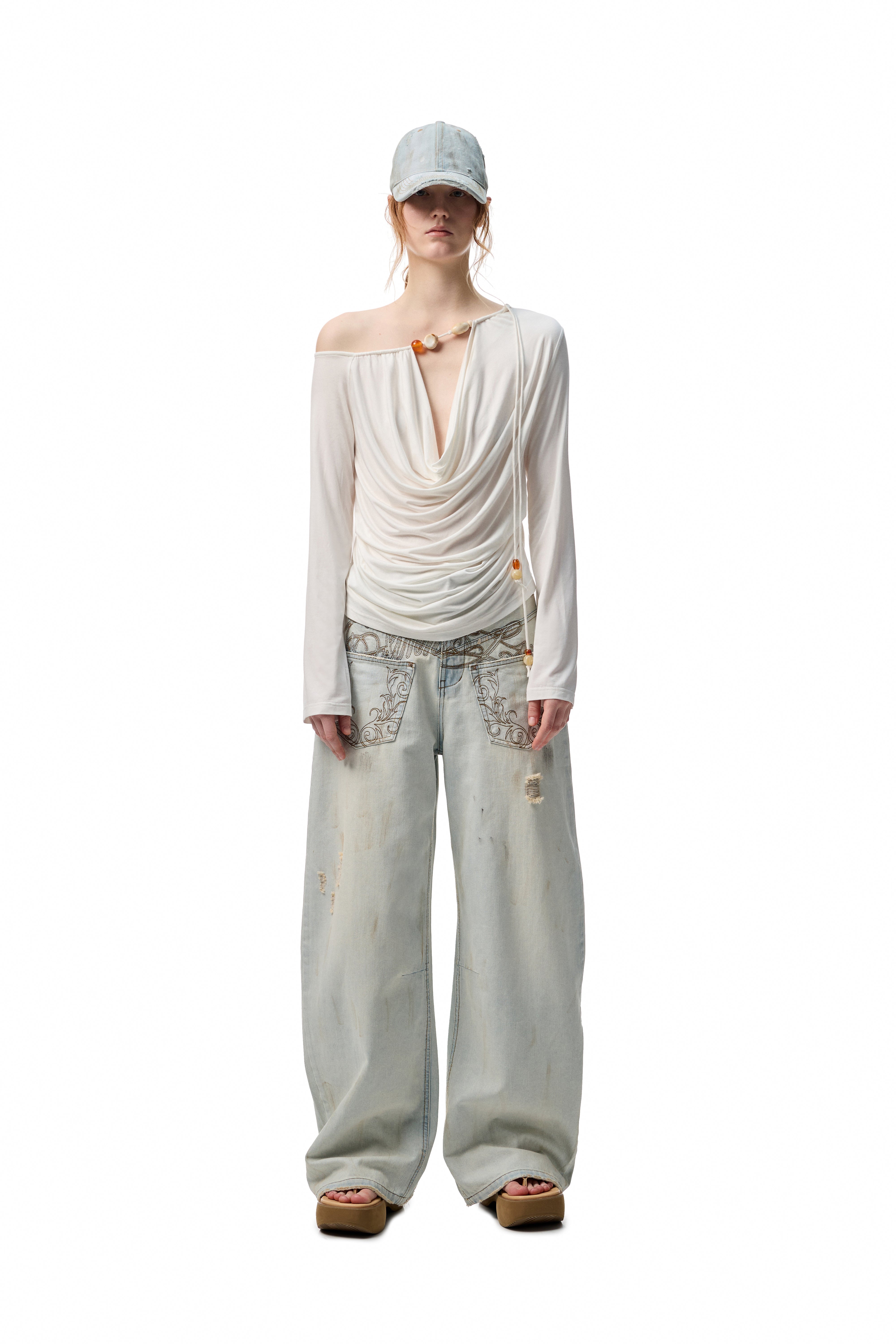 Pearl Drop Drape Top
