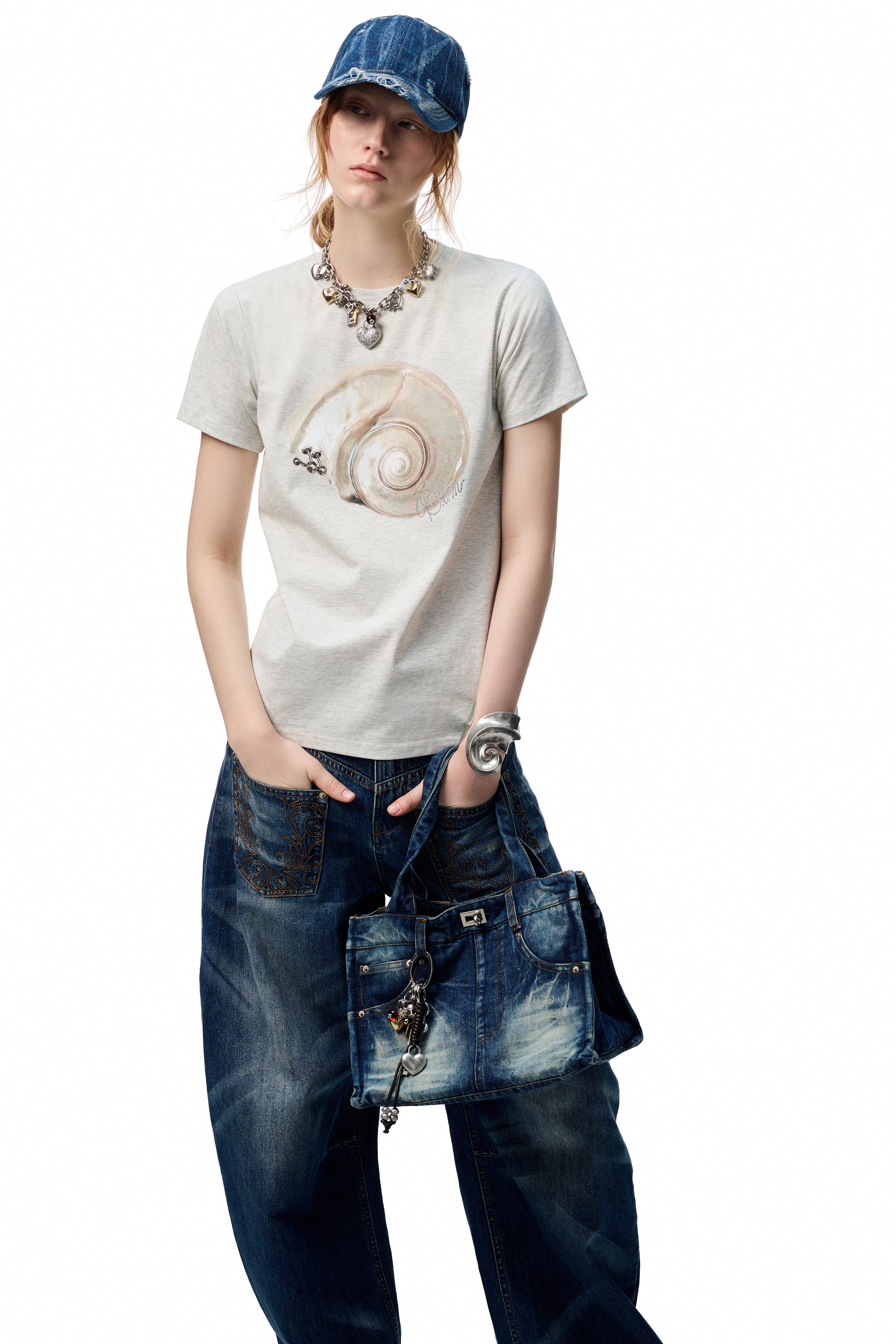 Petal Tide Grafik-T-Shirt (locker)