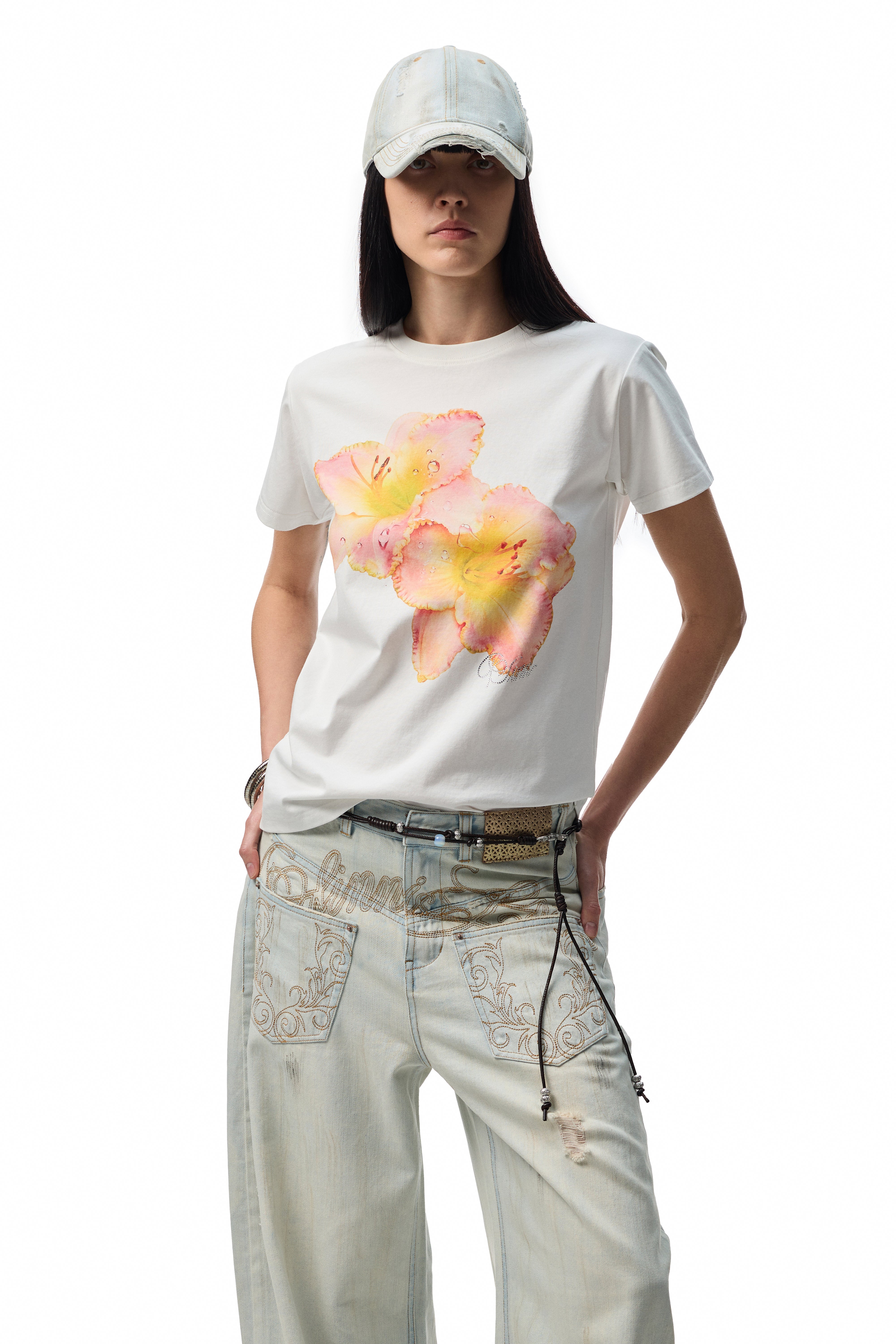 Petal Tide Grafik-T-Shirt (locker)