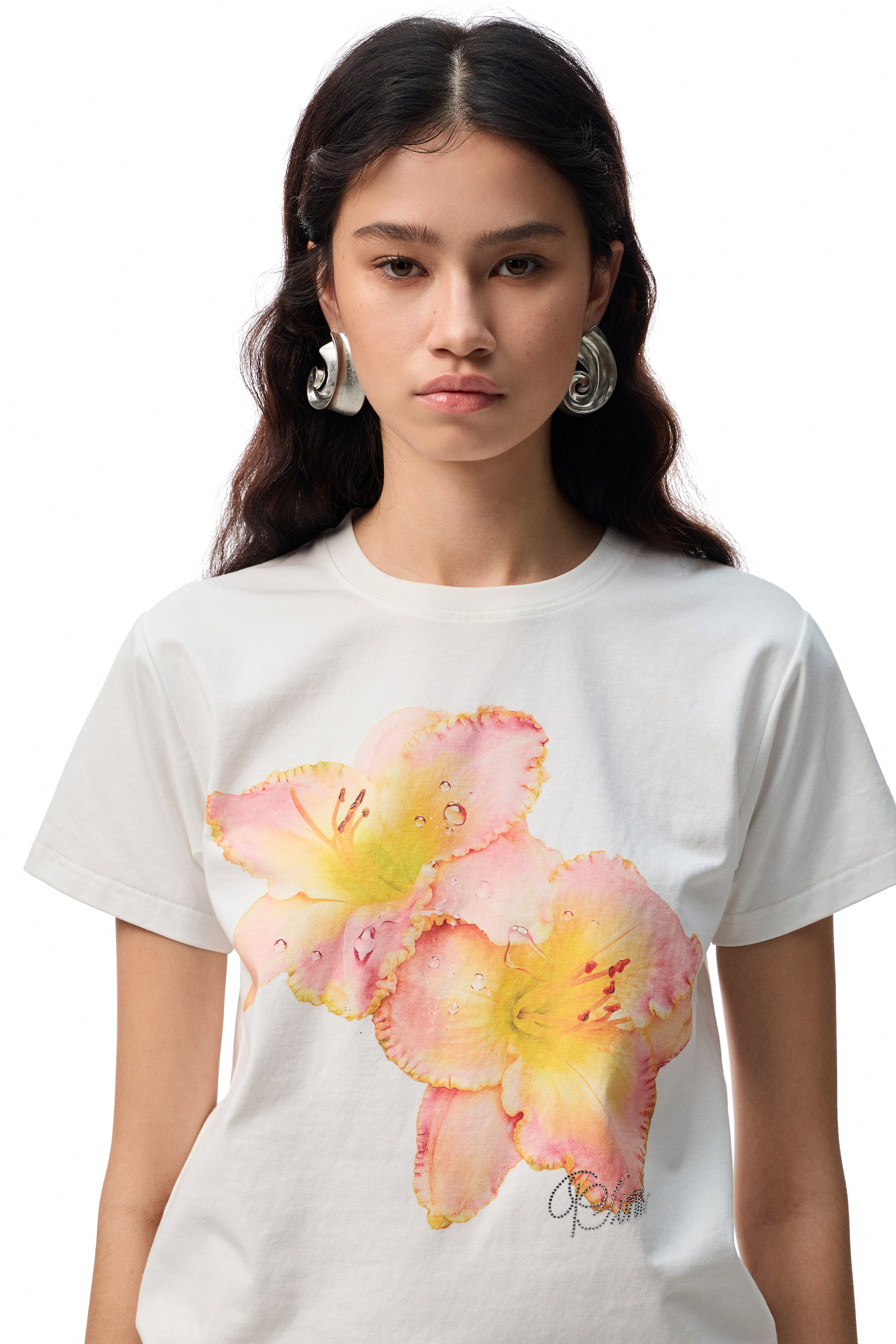 Petal Tide Grafik-T-Shirt (locker)