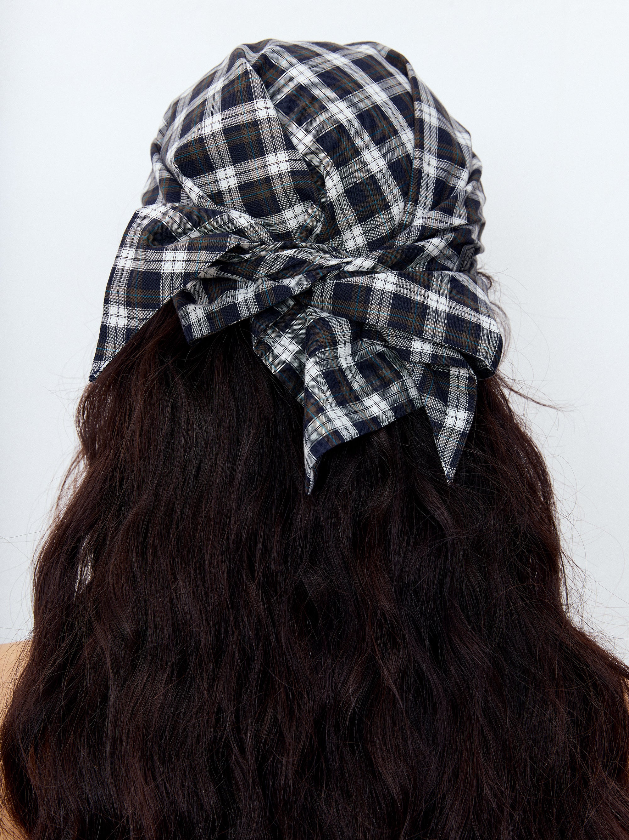 Plaid Ribbon Cap