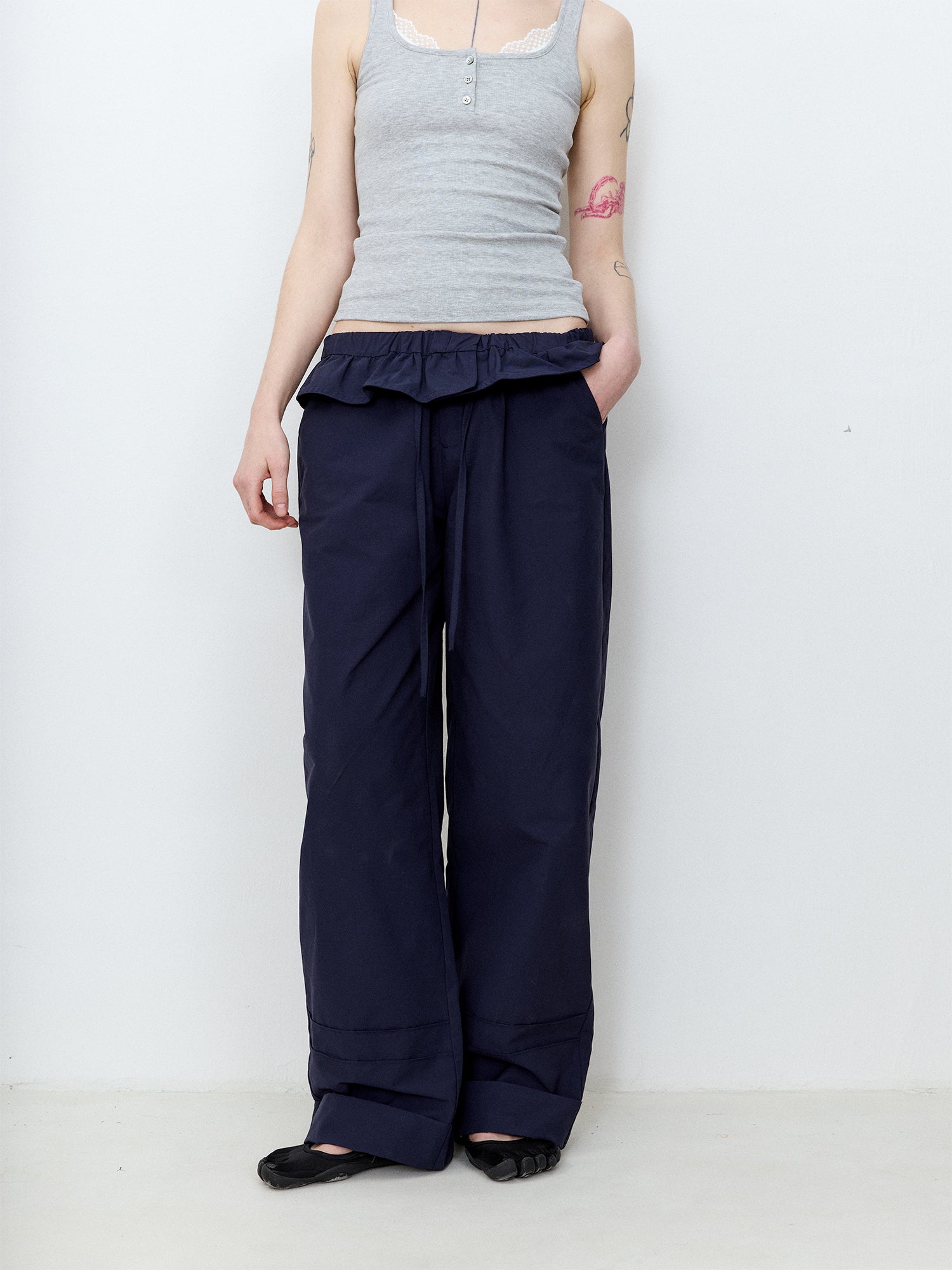 Foldover Waist Pants