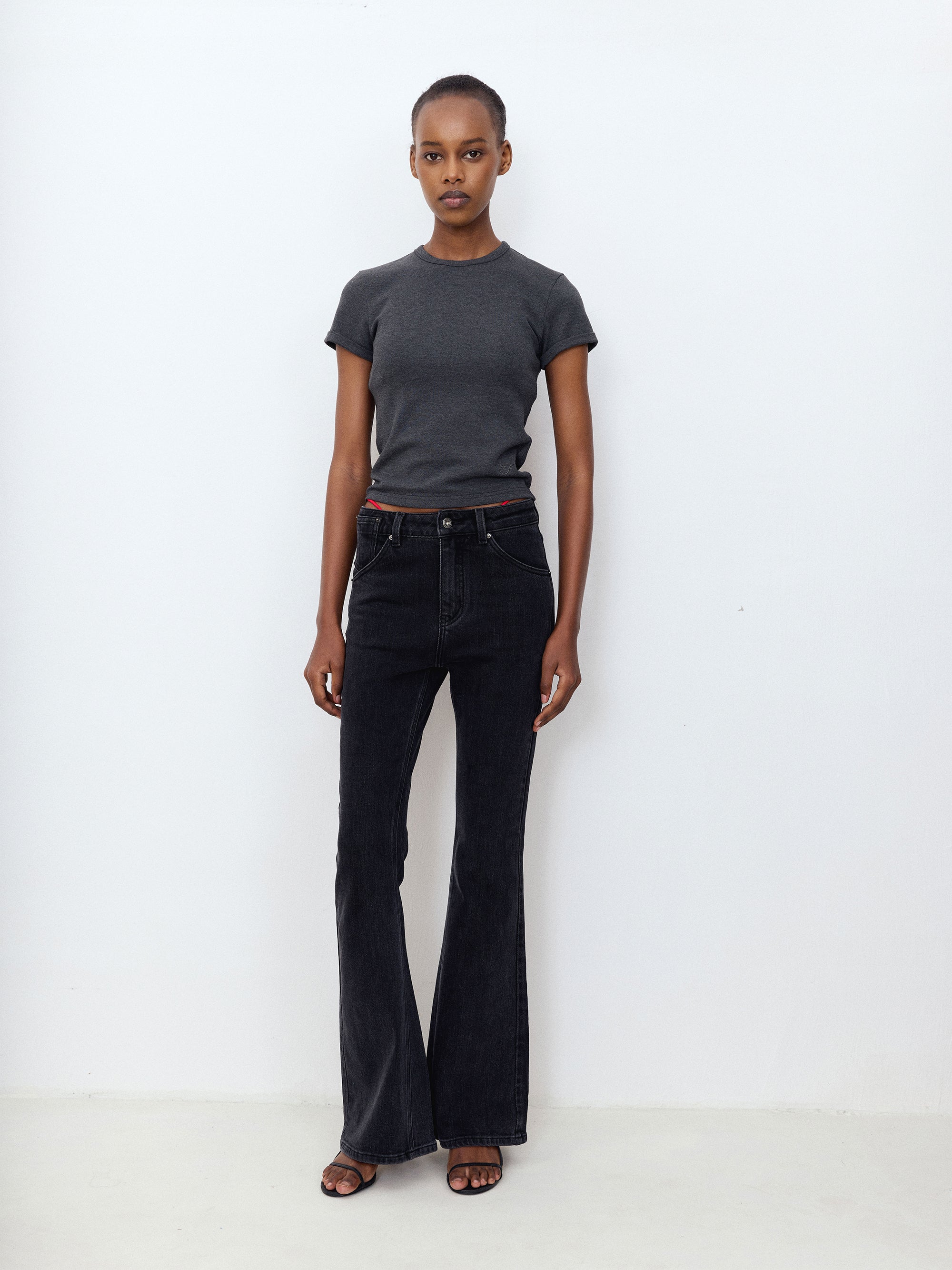 Mono Stretch Flare Jeans