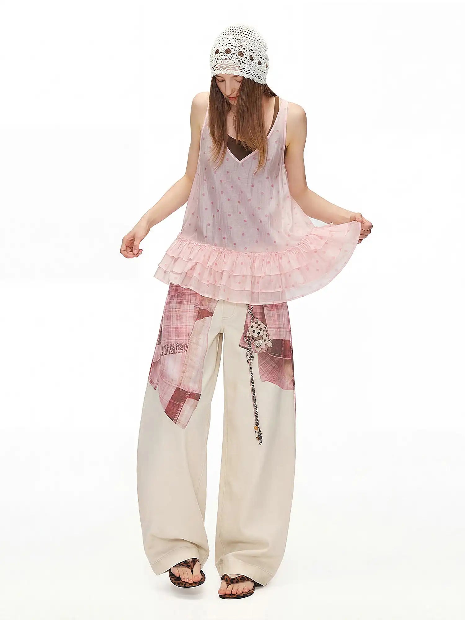 Outtheblue Y2K Puppy Wide-Leg Palazzo Pants | Canton Collective