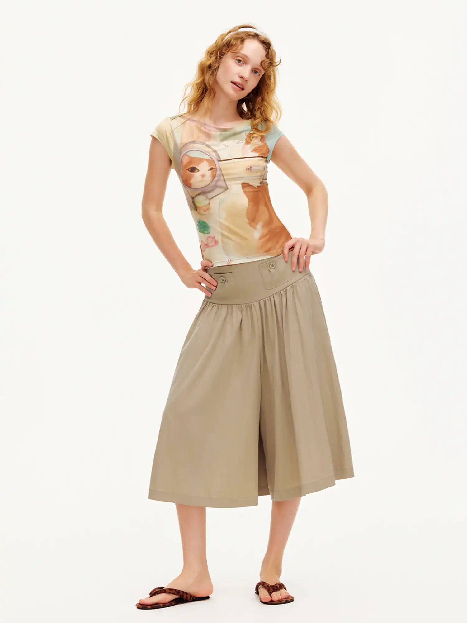 Outtheblue High-Waisted Lyocell Wide-Leg Culottes | Canton Collective