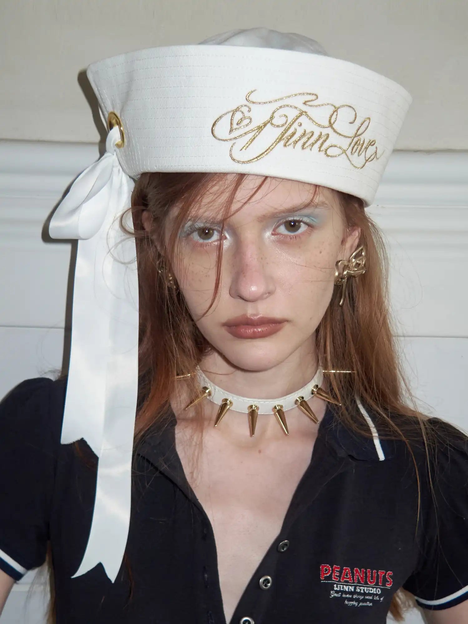 Nautical Bow Tie Ribbons Sailor Cap