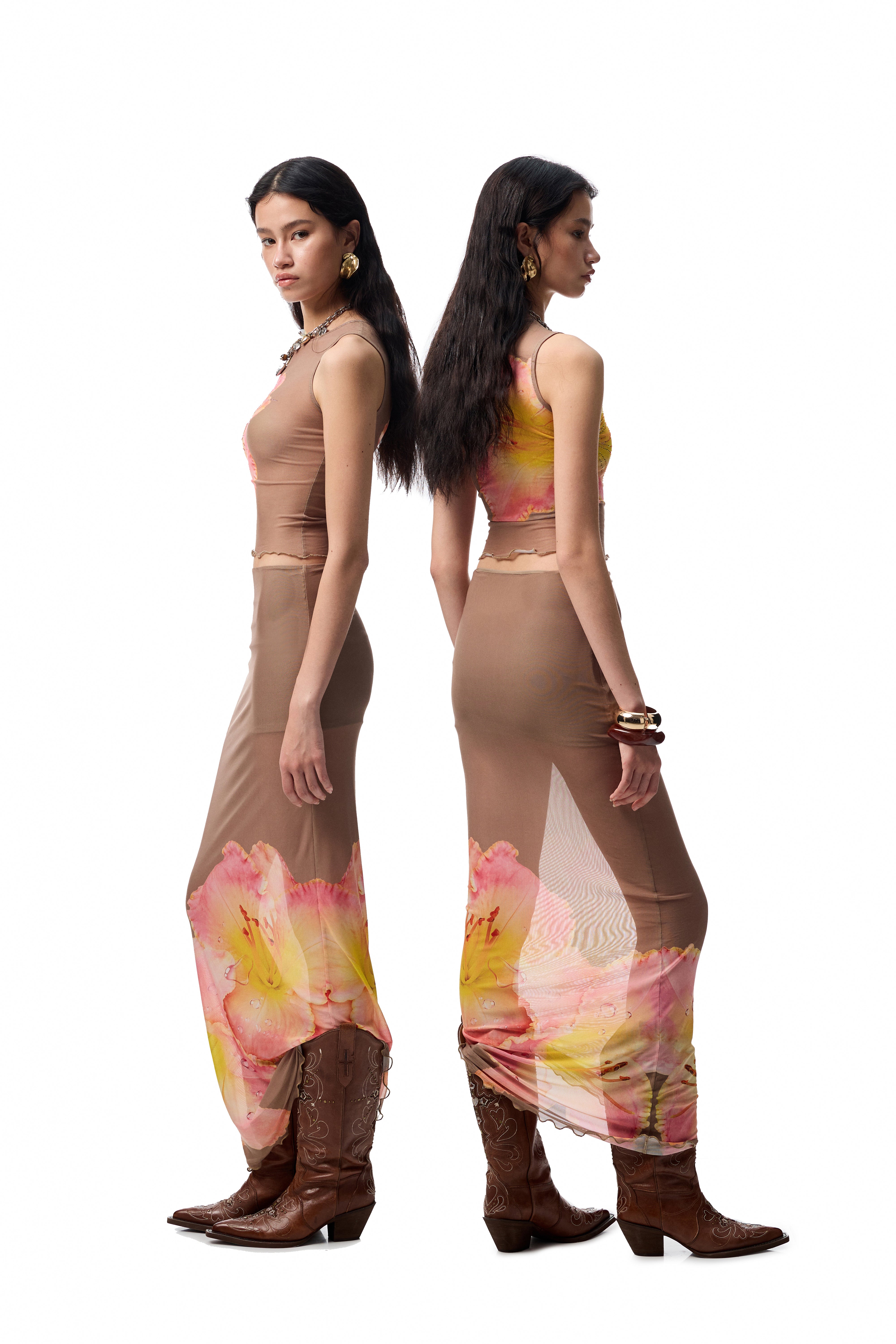 Island Pulse Mesh Skirt