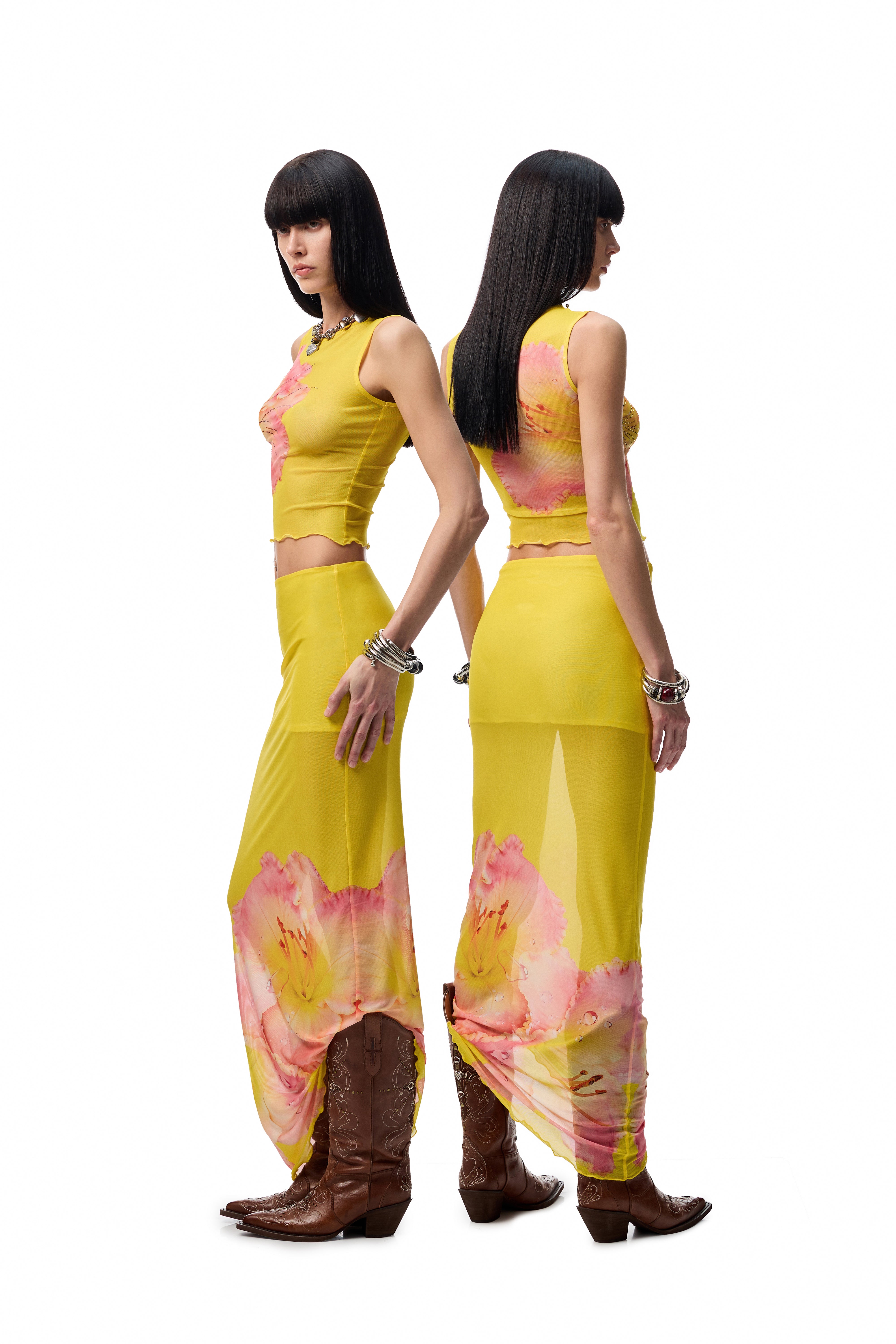 Island Pulse Mesh Skirt