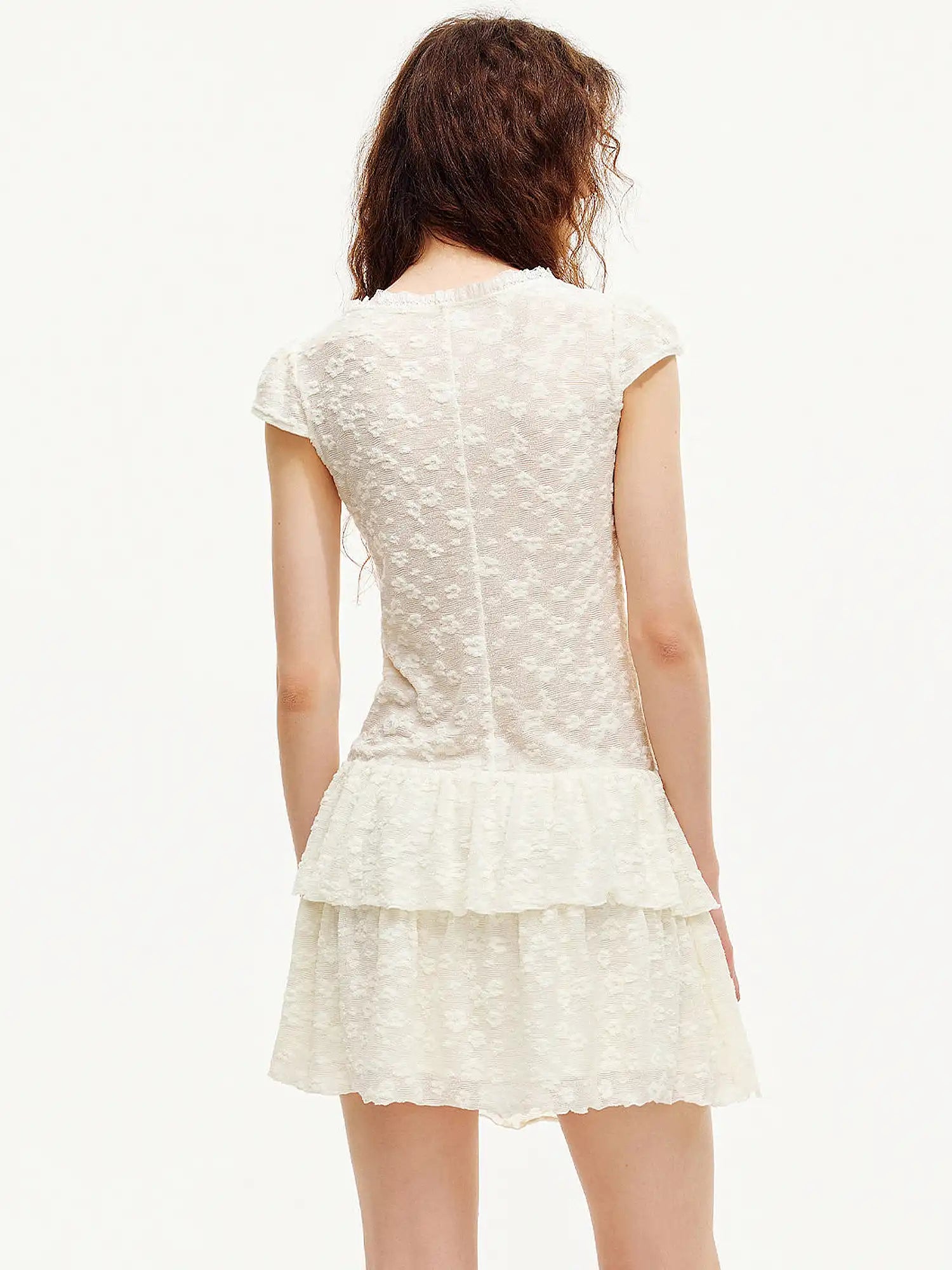 Outtheblue Ginger Cat V-Neck Lace Mini Dress | Canton Collective