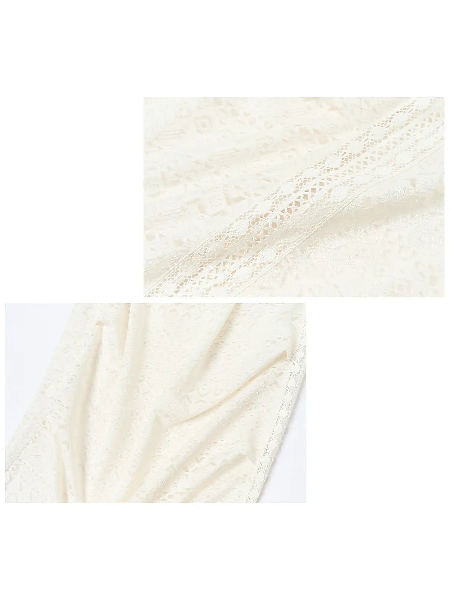 Outtheblue Beaded Drawstring Lace Wide-Leg Palazzo Pants | Canton Collective