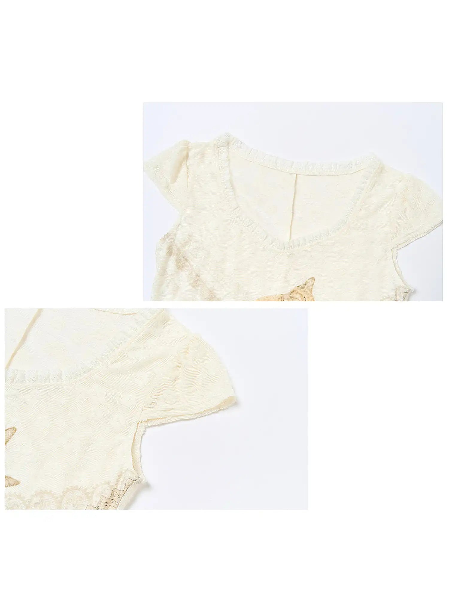 Outtheblue Ginger Cat V-Neck Lace Mini Dress | Canton Collective