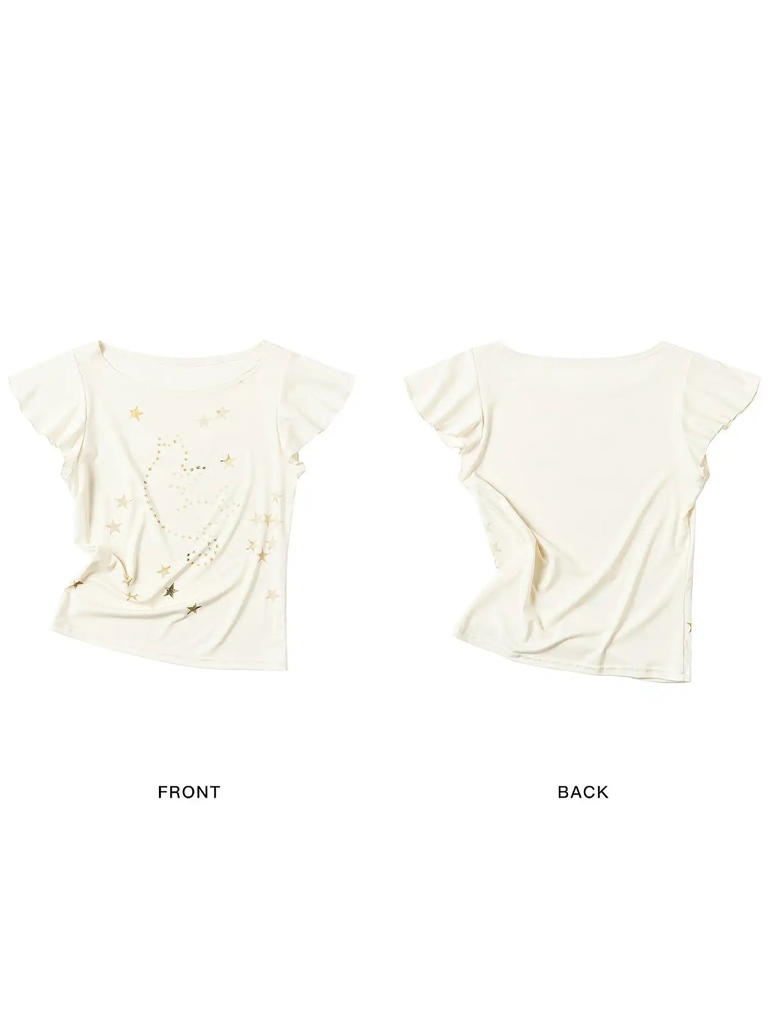 Outtheblue Flutter Sleeve Cotton Knit Top | Canton Collective