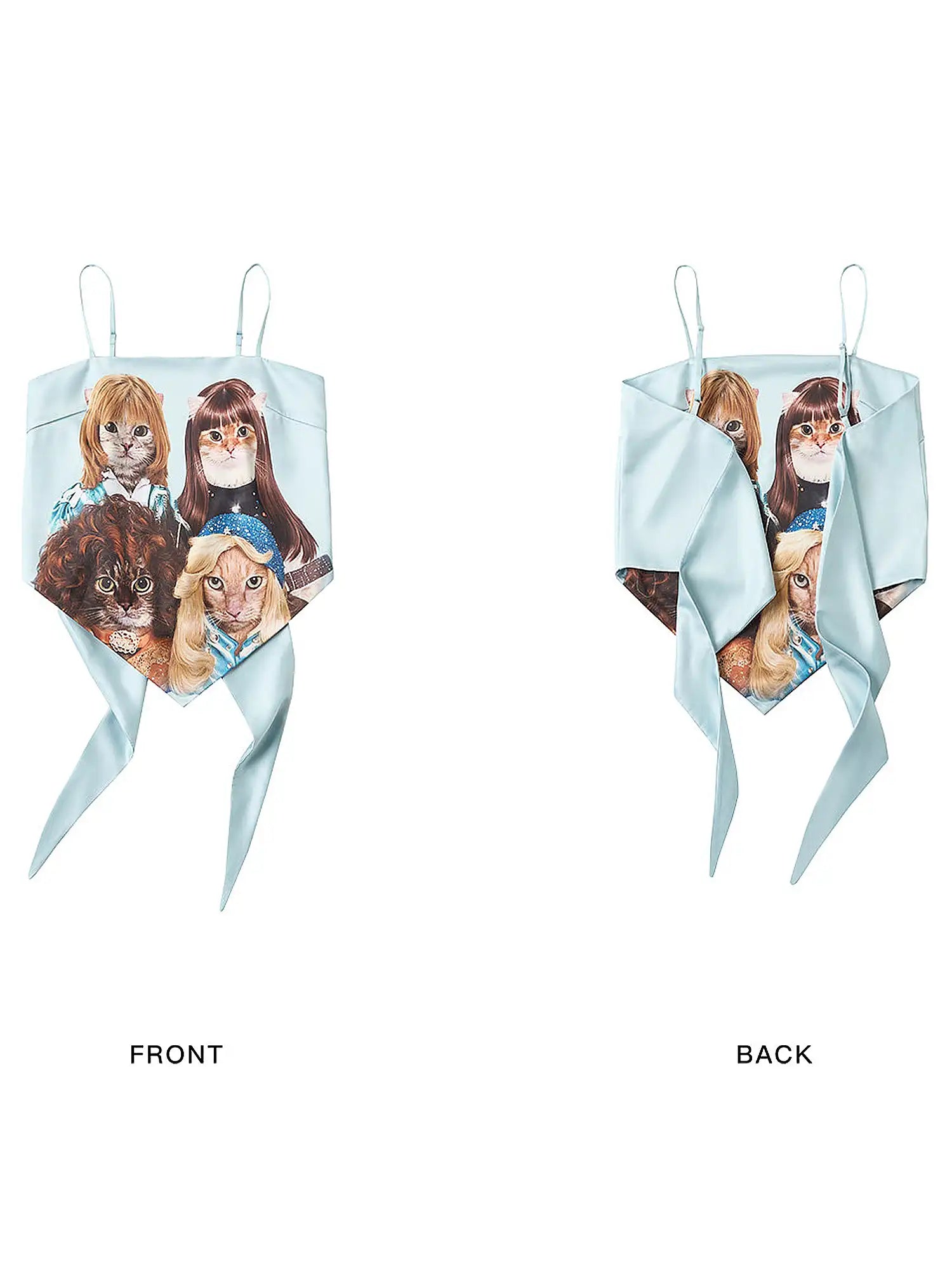 Outtheblue Vintage Party Cat Asymmetric Draped Cami Top | Canton Collective