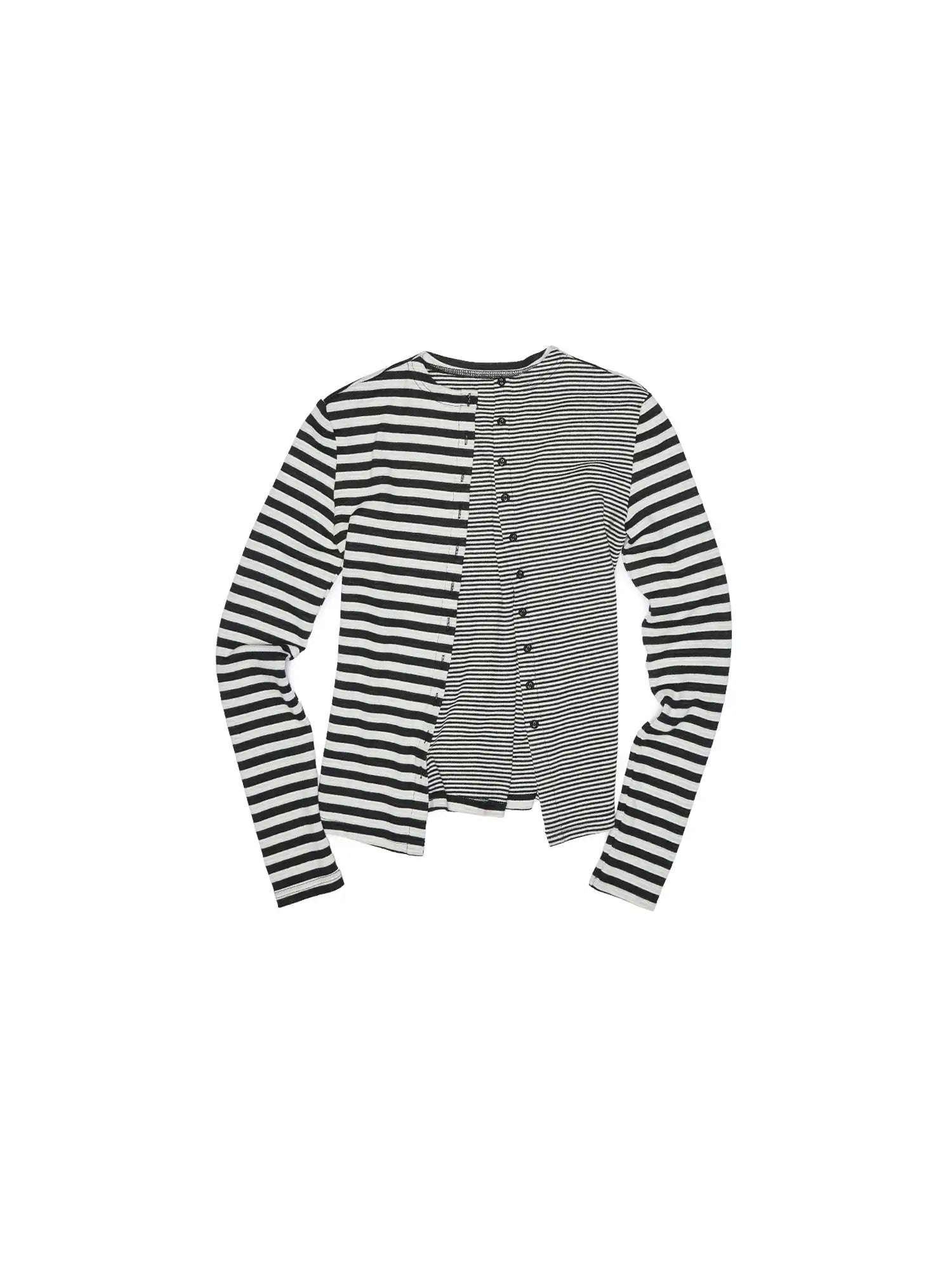 Y2K Stripe Knit Fitted Crop Long Sleeve Cardigan