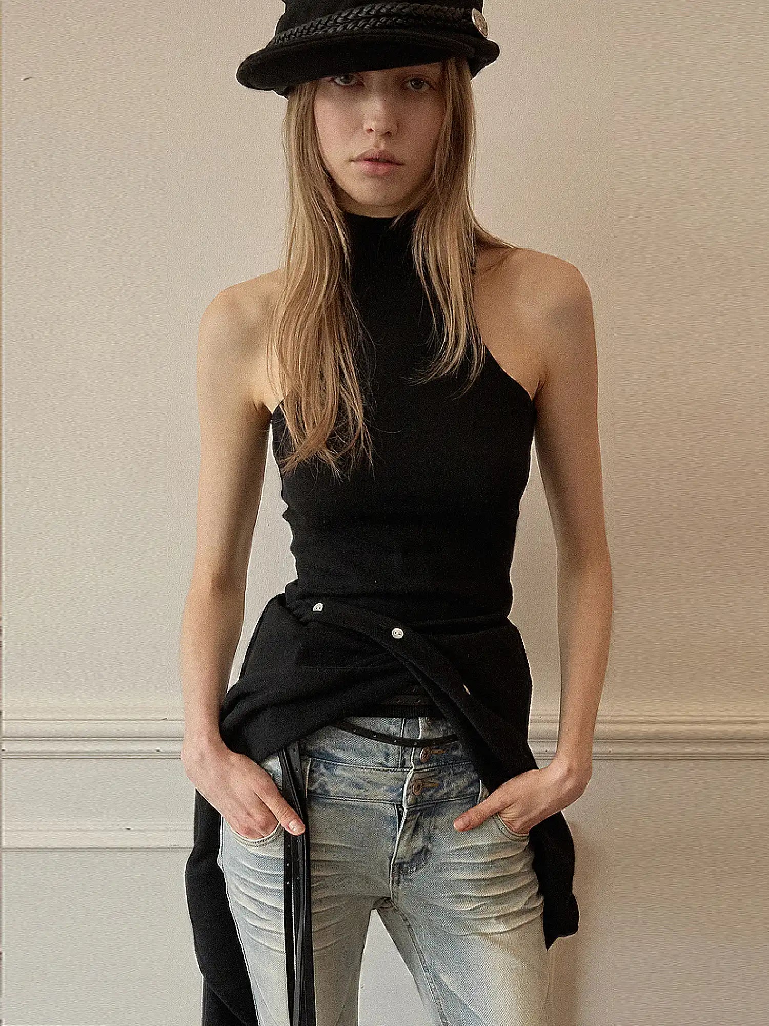 1Jinn Studio 2-in-1 Turtleneck Vest Cardigan | Canton Collective