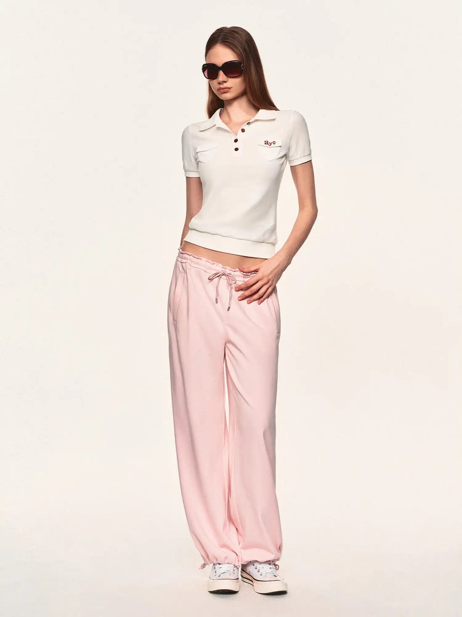 Ayo 2000s Pink Low Rise Sweatpants | Canton Collective