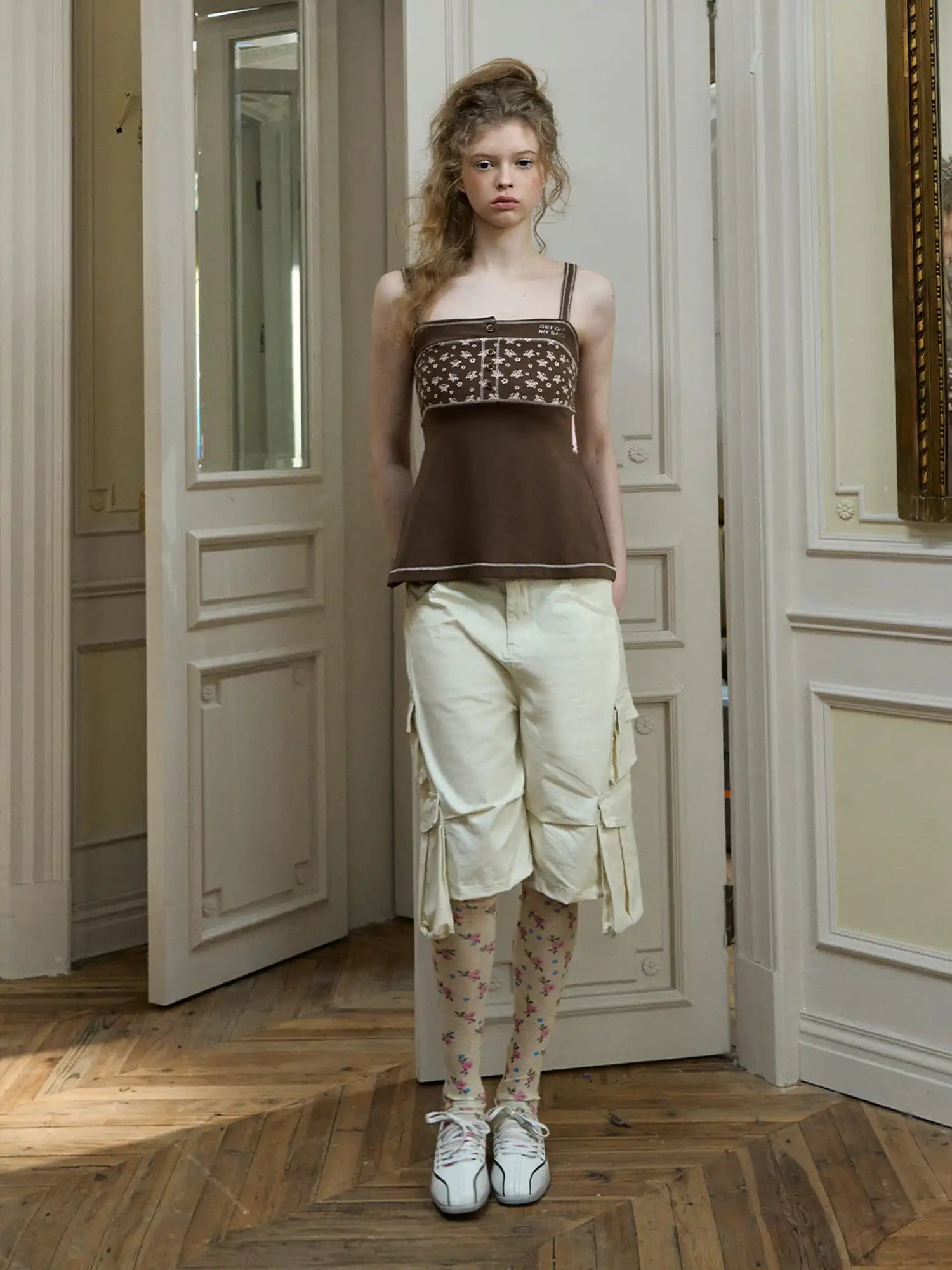 Deleteex Adjustable Tie Straps Floral Babydoll Cami Top | Canton Collective