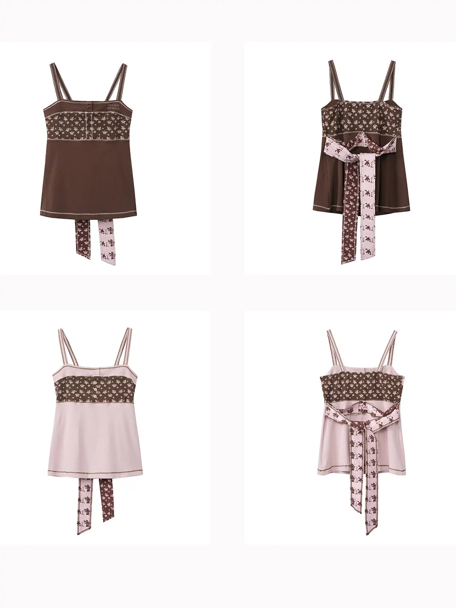 Deleteex Adjustable Tie Straps Floral Babydoll Cami Top | Canton Collective