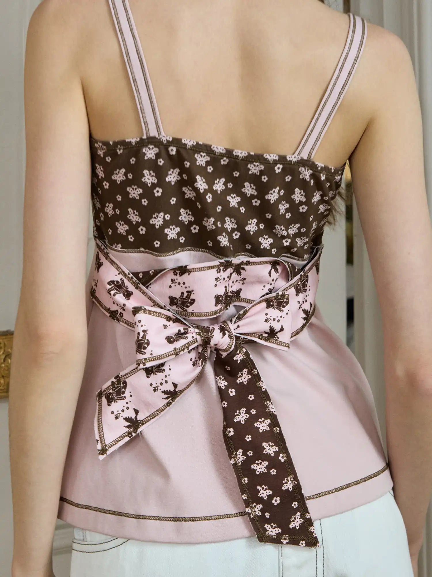 Deleteex Adjustable Tie Straps Floral Babydoll Cami Top | Canton Collective