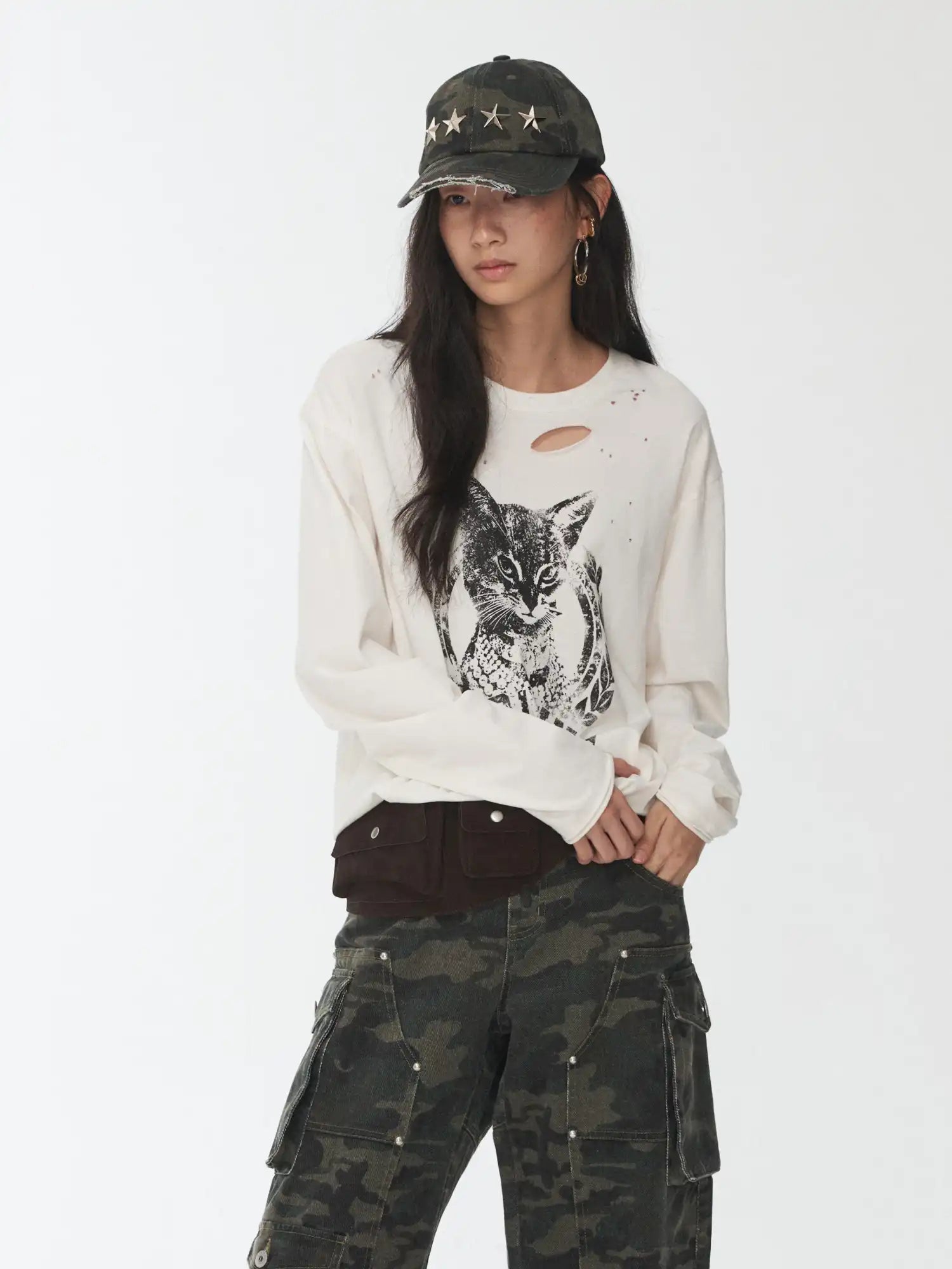 1Jinn Studio American Cat Ripped Top | Canton Collective
