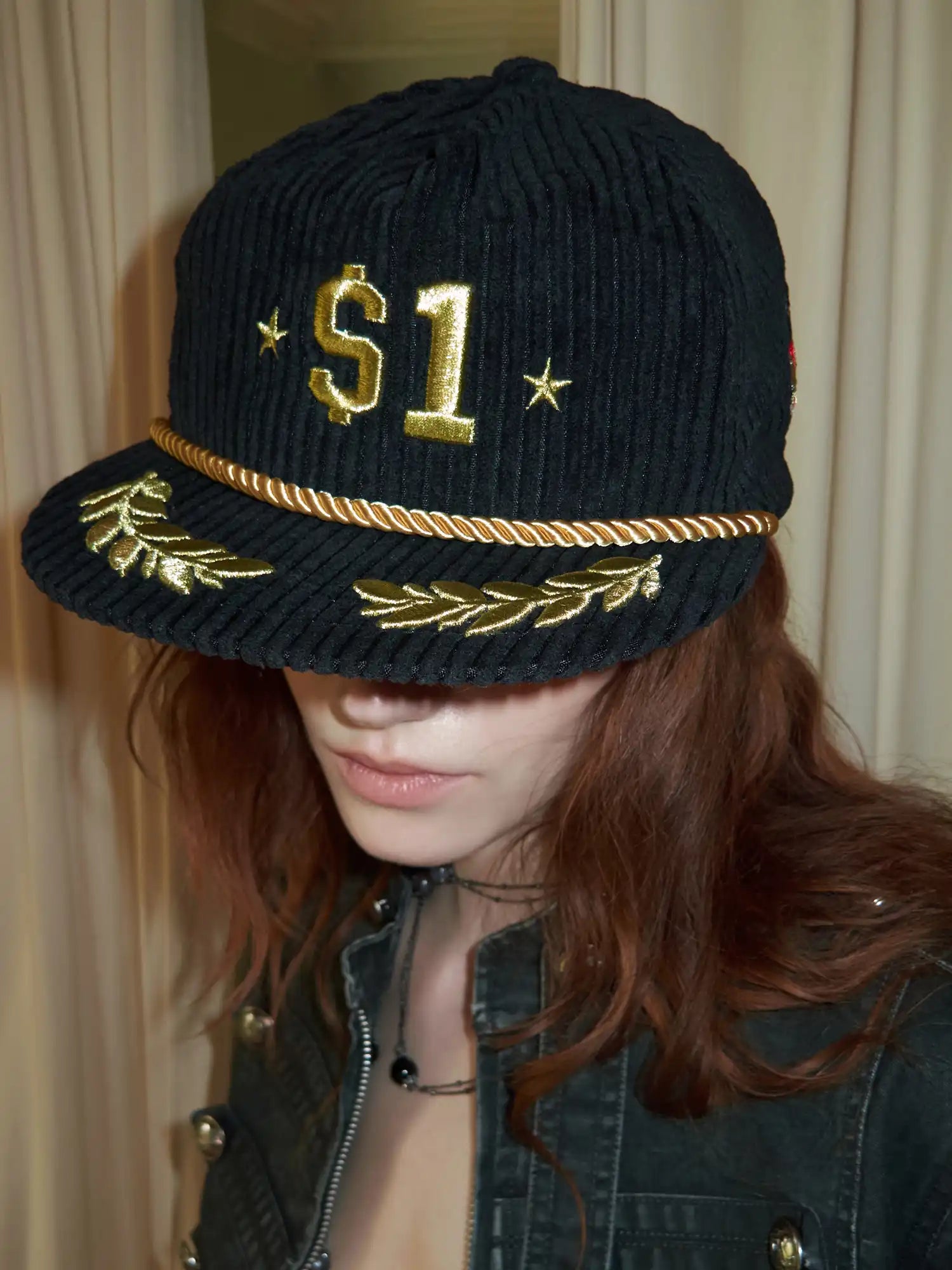 1Jinn Studio American Retro Embroidered Corduroy Snapback Hat | Canton Collective