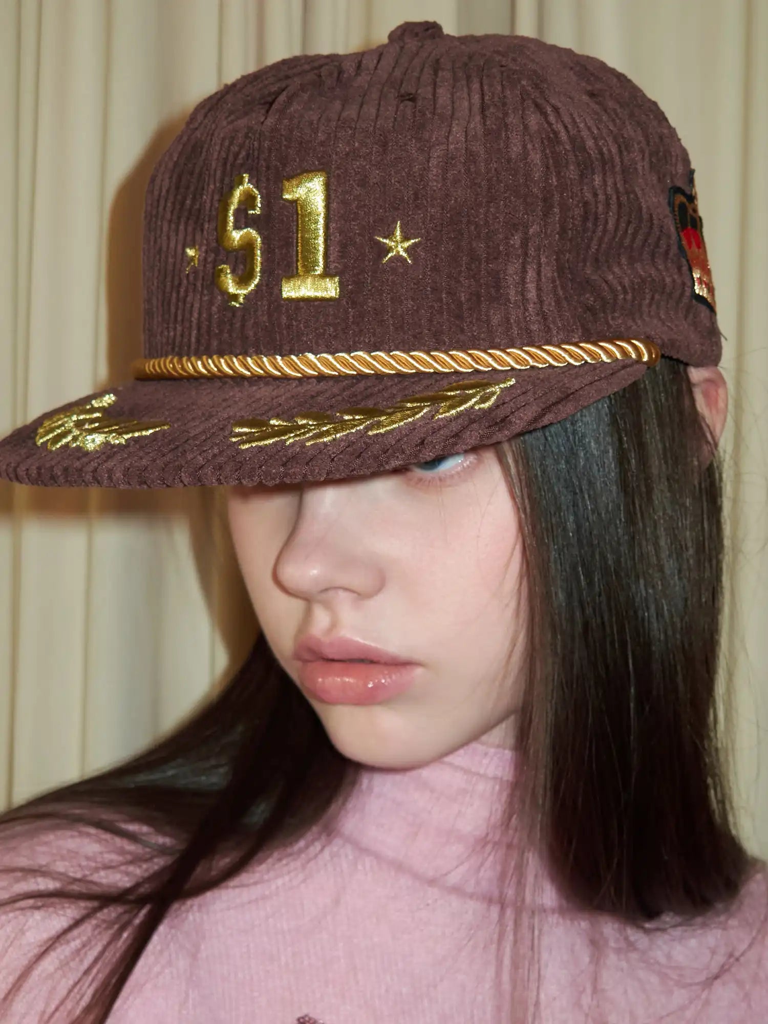 1Jinn Studio American Retro Embroidered Corduroy Snapback Hat | Canton Collective