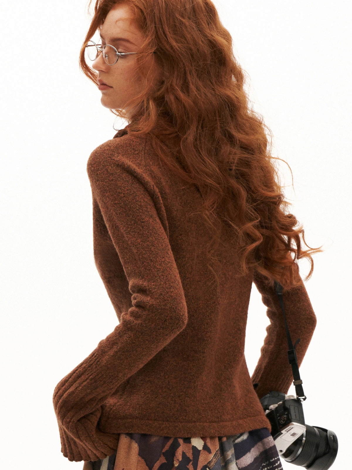 MAMC Asymmetric Button Fold Over Knit Cardigan | Canton Collective