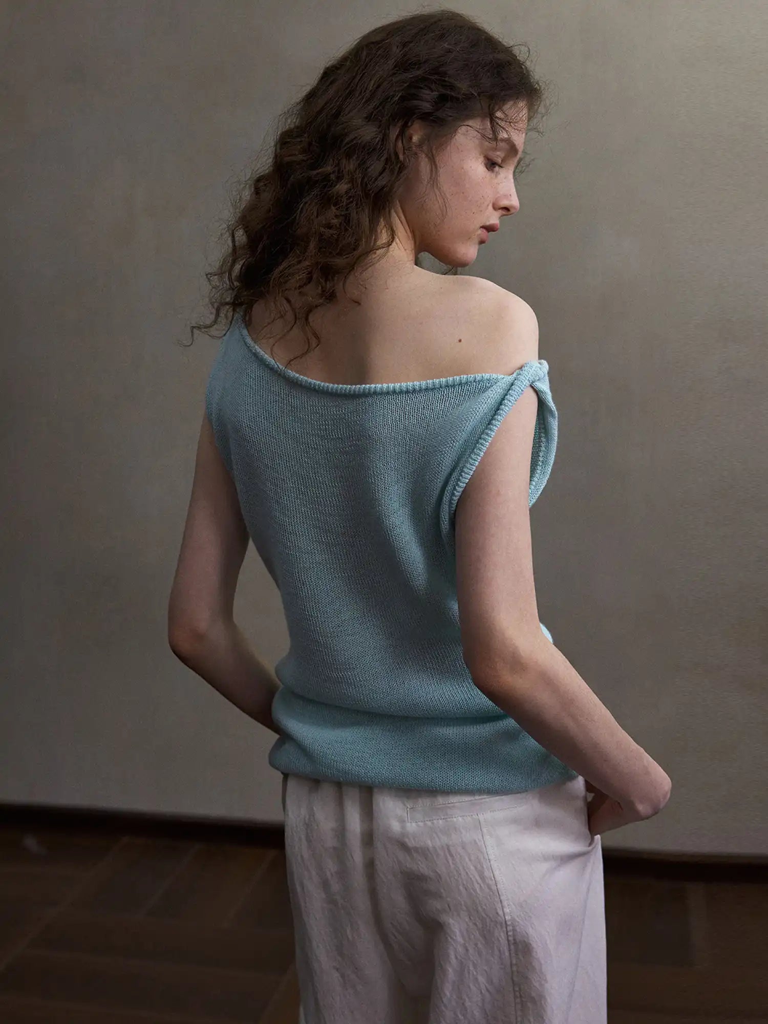 CantonCollective Design Asymmetric One-Shoulder Knit Top | Canton Collective