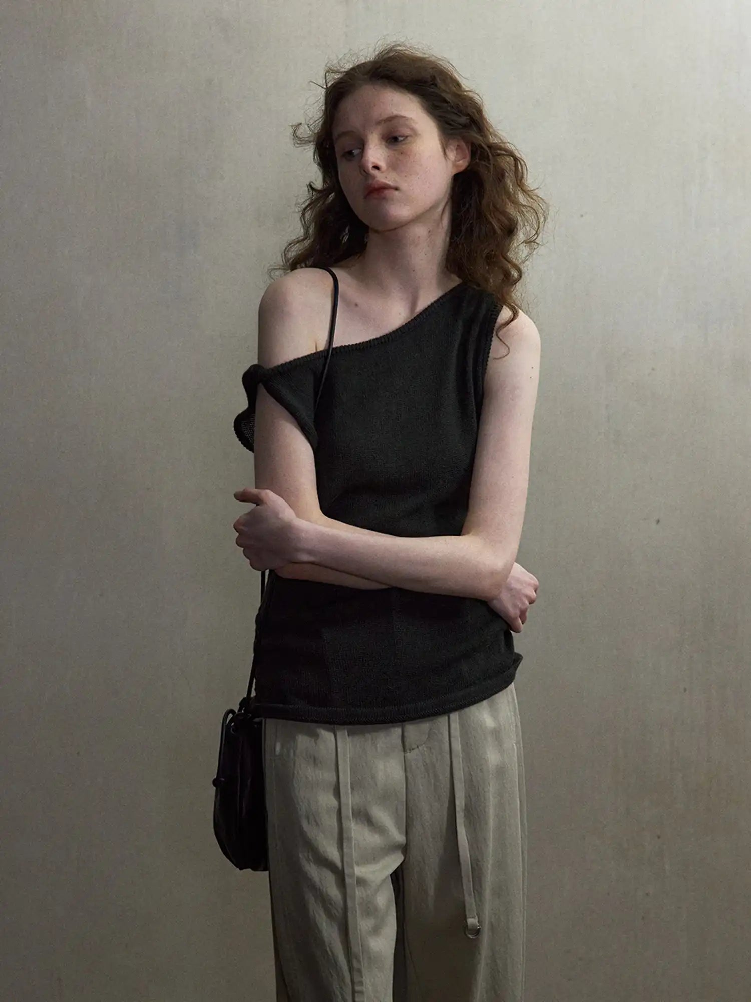 CantonCollective Design Asymmetric One-Shoulder Knit Top | Canton Collective