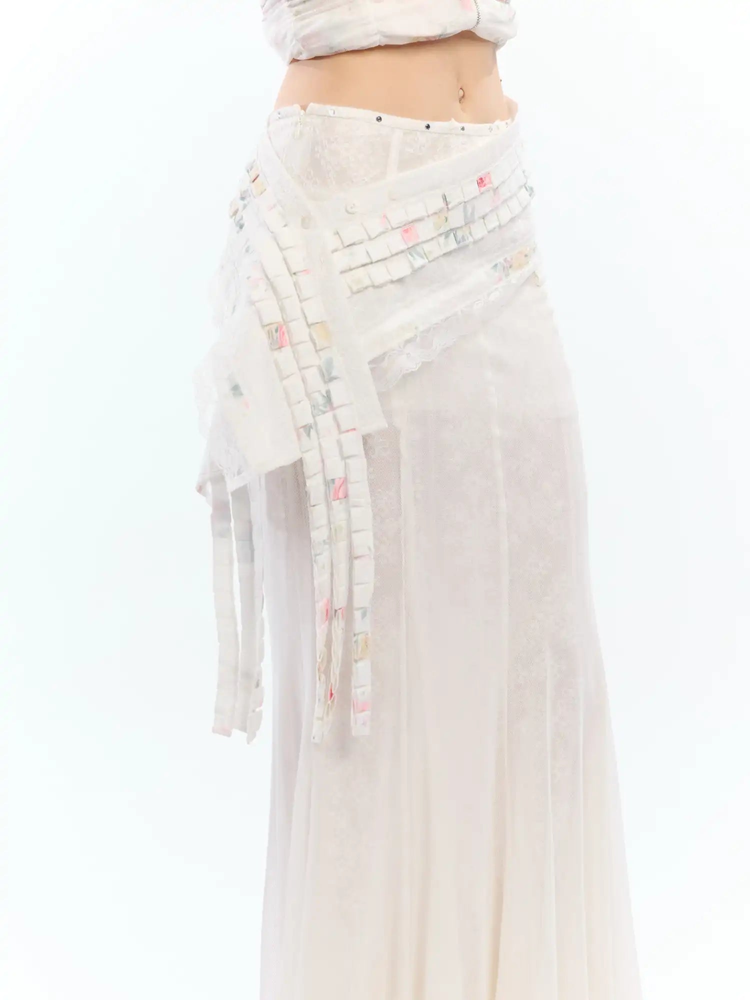 2th Desire Asymmetric Ruffle Hip Waist Sash Accessory | Canton Collective