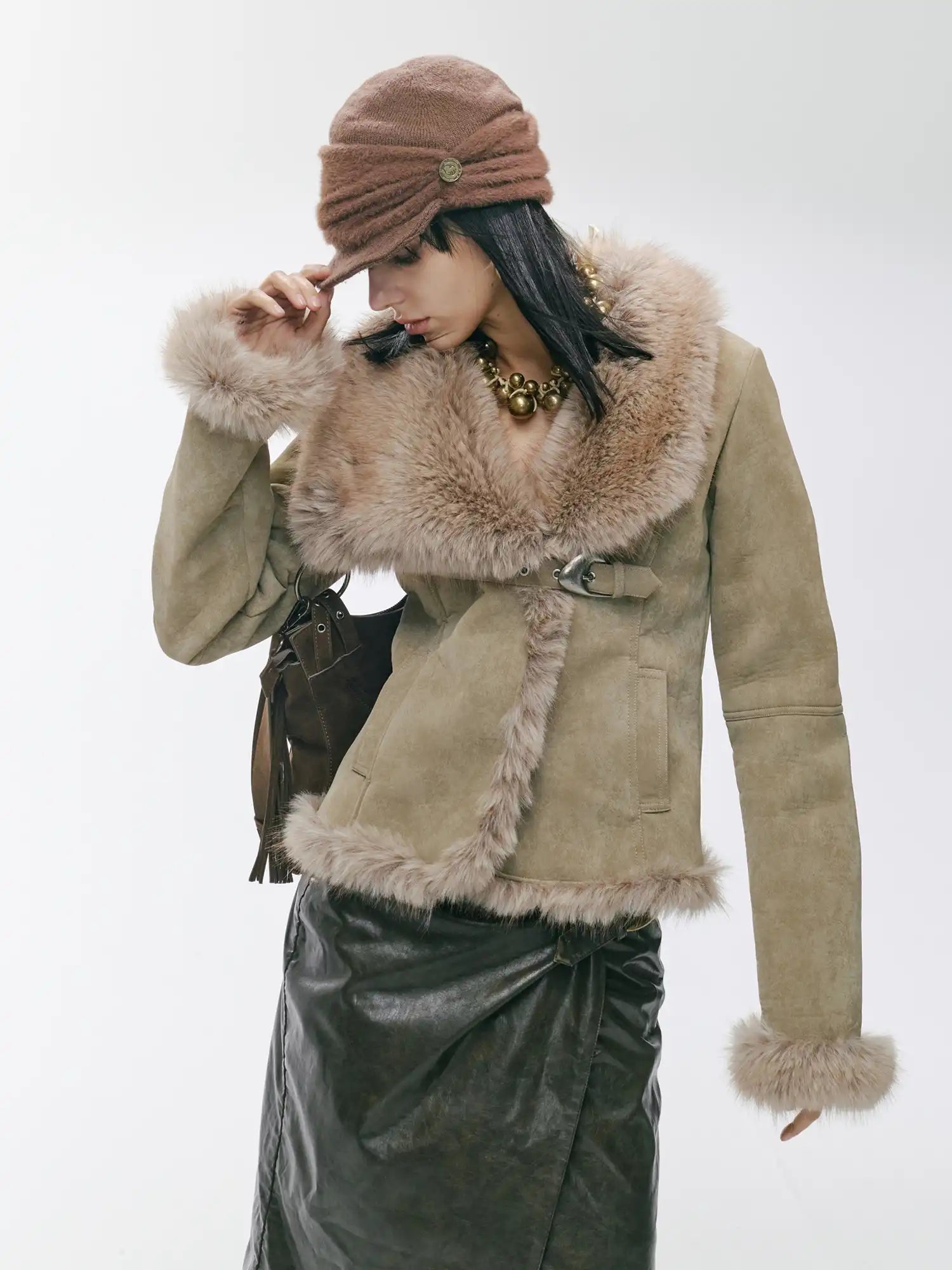 2th Desire Asymmetric Shearling Street Jacket | Canton Collective